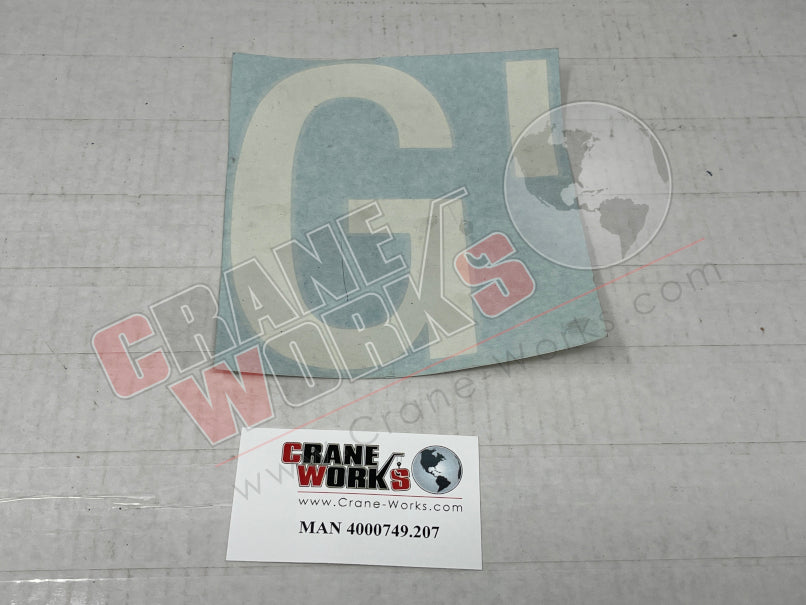 Picture of MAN 4000749.207 NEW BOOM DECAL G (LH)