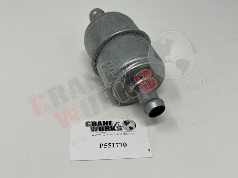 Picture of new fuel filter, in line, third angle.