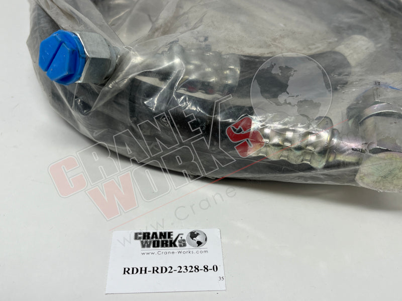 Picture of new a/c hose, freightliner, third angle.