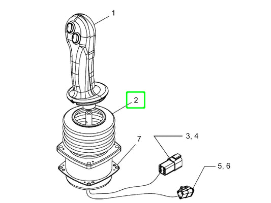 Picture of new joystick lever boot taken from parts catalog drawing.