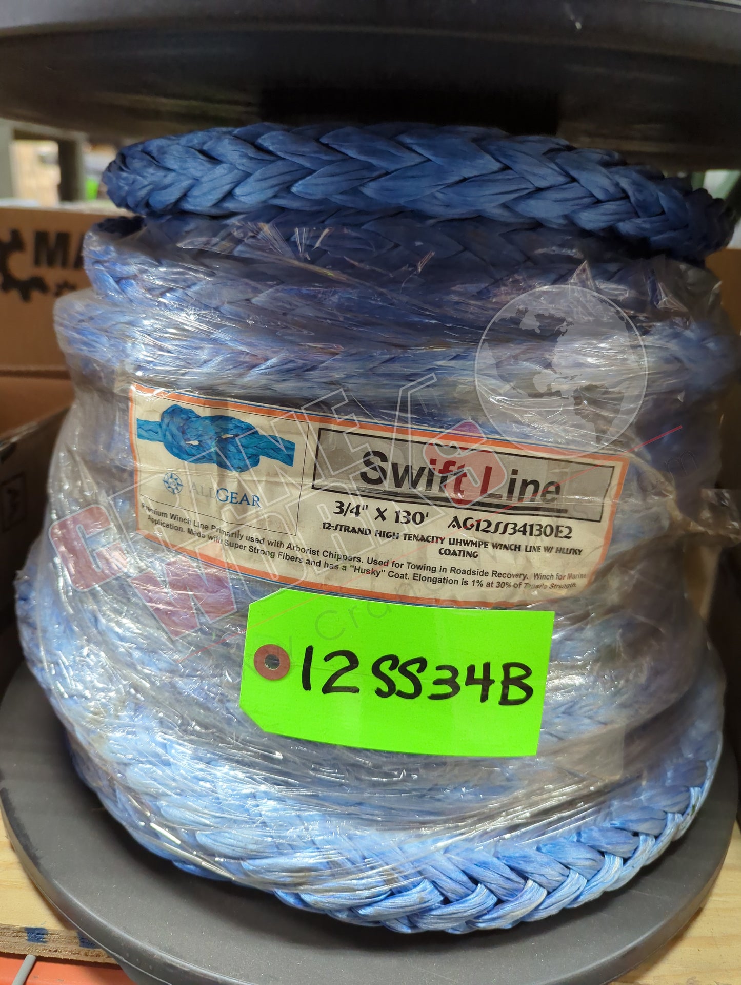 12SS34B | New 12 Strand Splice Eye 3/4" Diam Blue