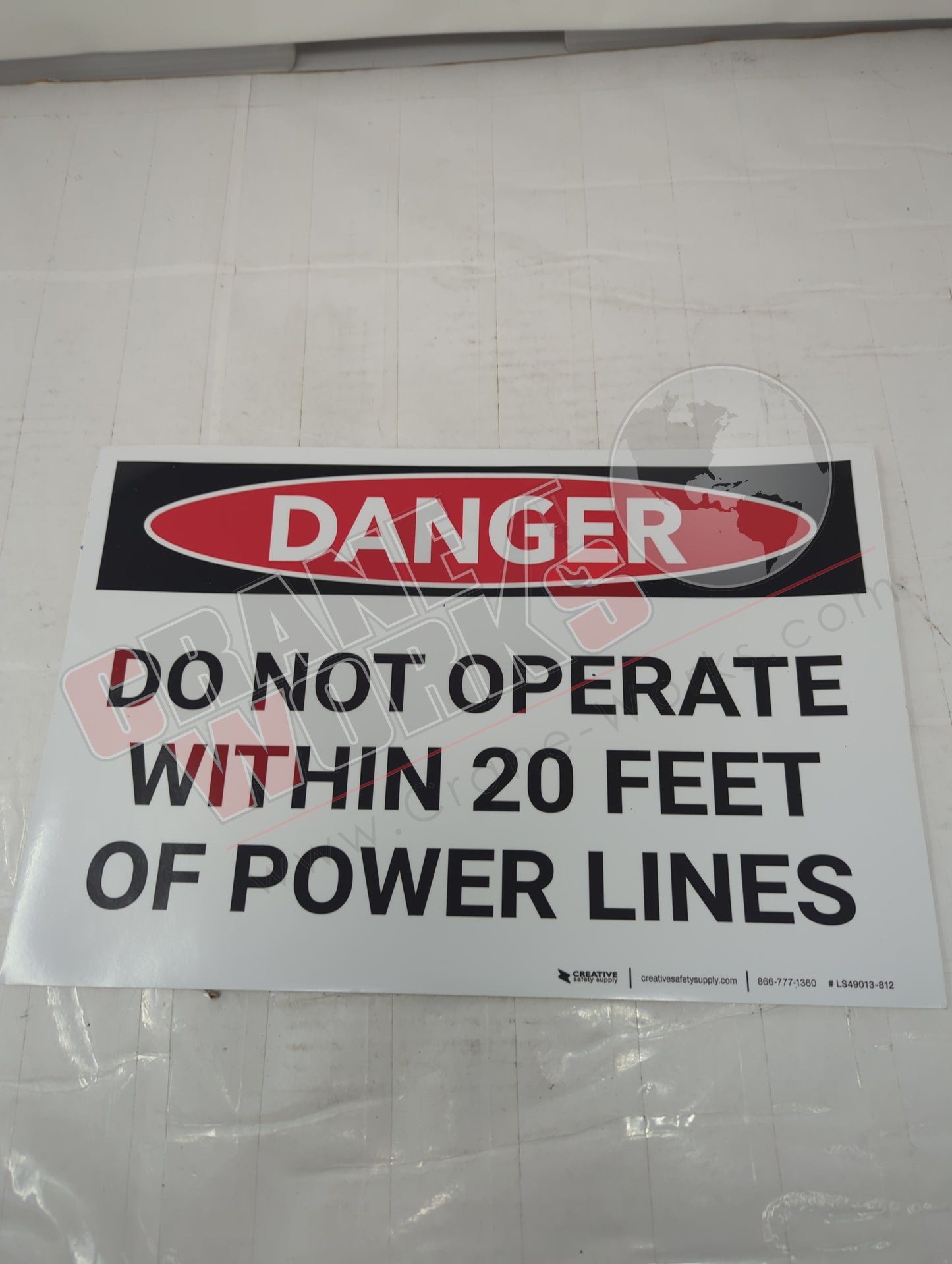 LS49013-812 | New Decal,Danger,Do Not Operate Within 20 Ft