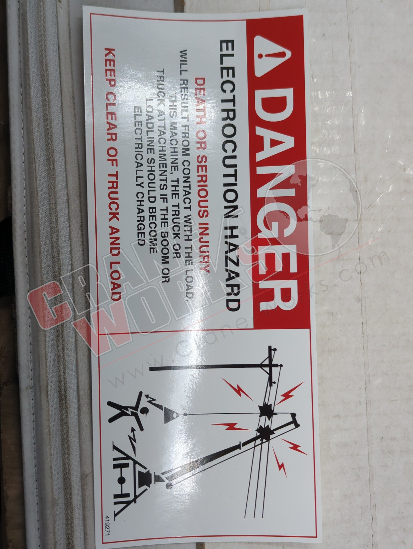 419271TU | New Decal, Electrocution Hazard