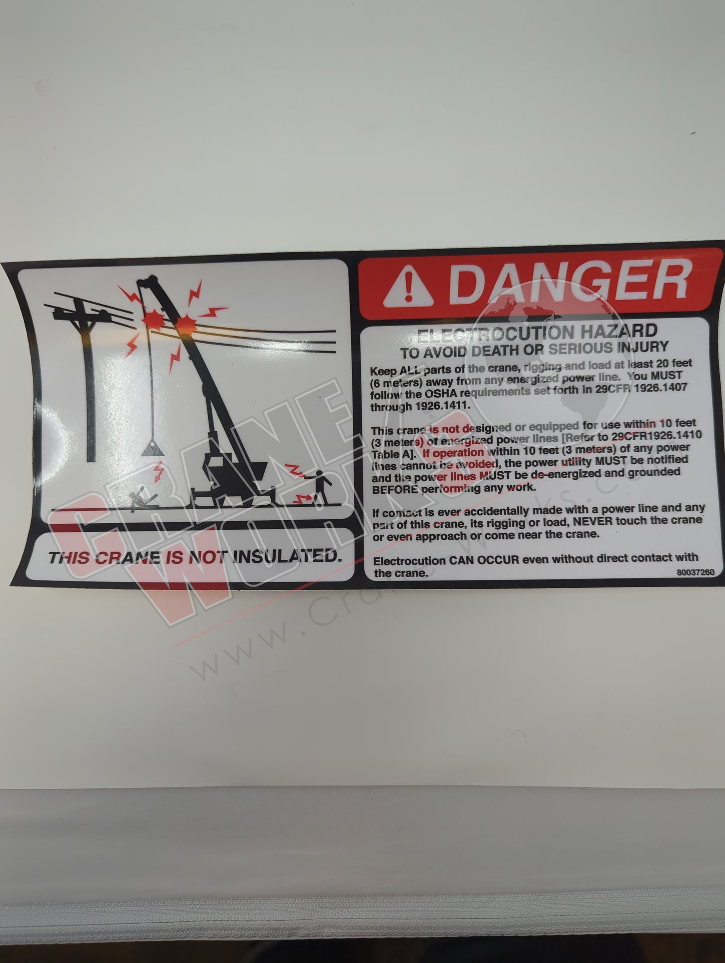 80037260 | New Decal-Dngr-Electroc Hazard