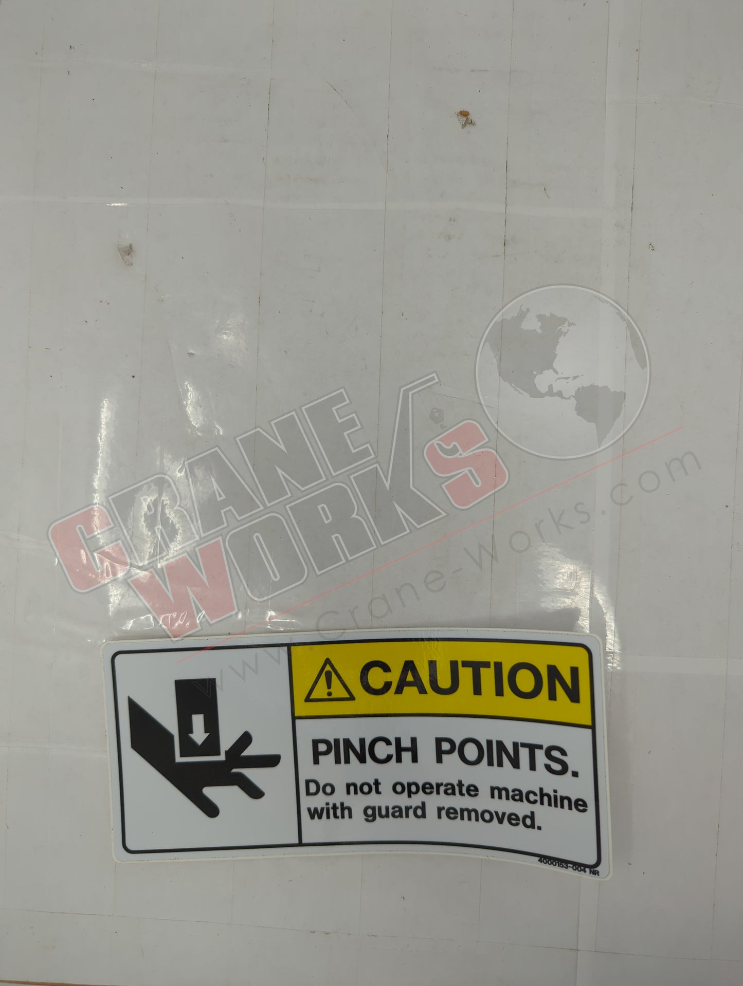 4000153.004 | New Decal Caution Do Not Operate Guard Roved Pinch