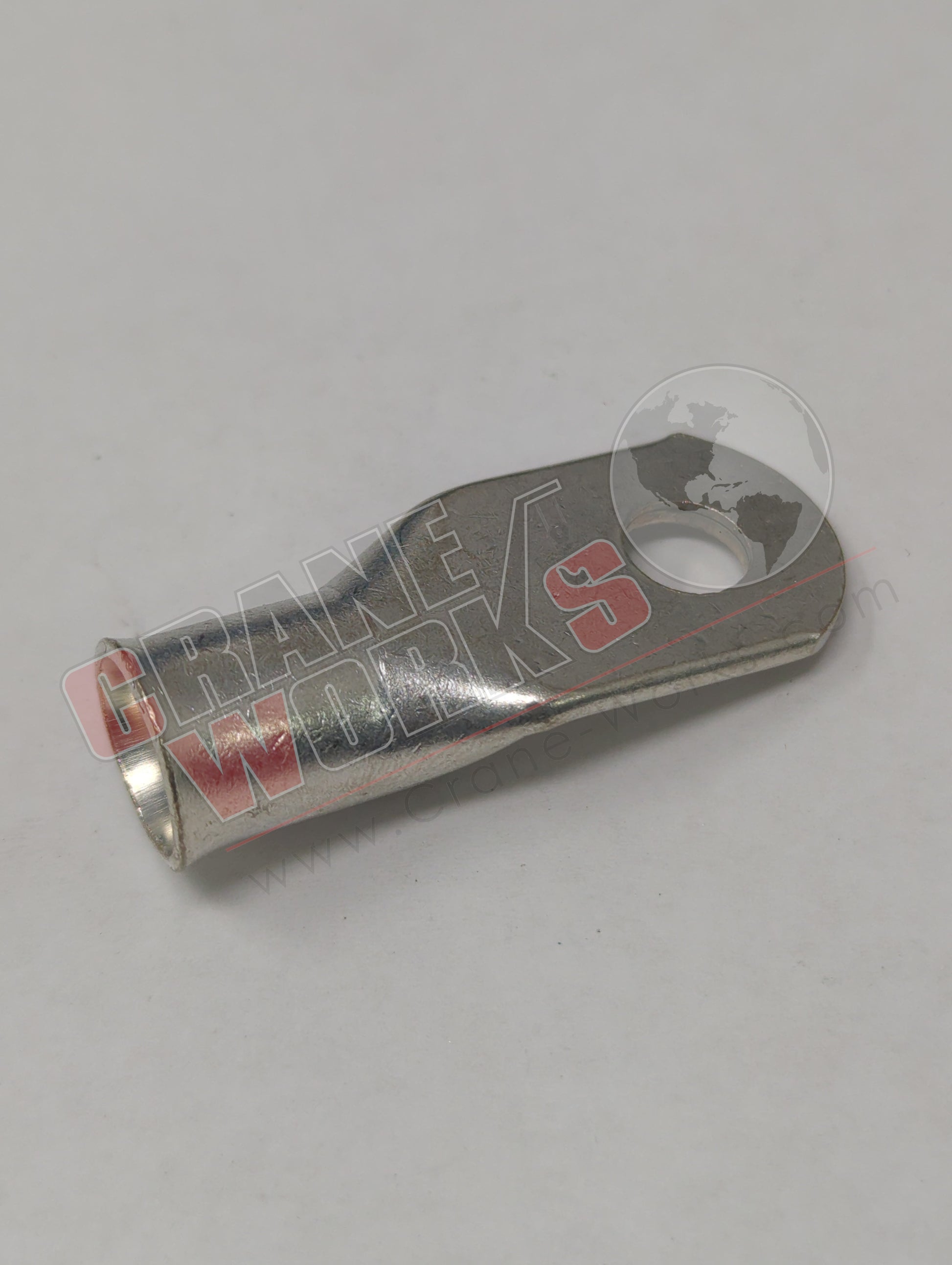 Picture of 23710, a  New Lug-Copper-Tin Plated 2/0 Ga. (43169), angle 2.
