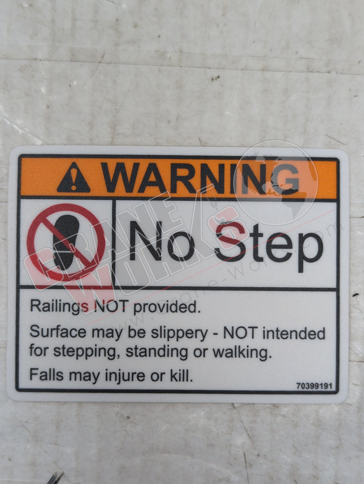70399191 | New Decal-Warning Fall Hazard