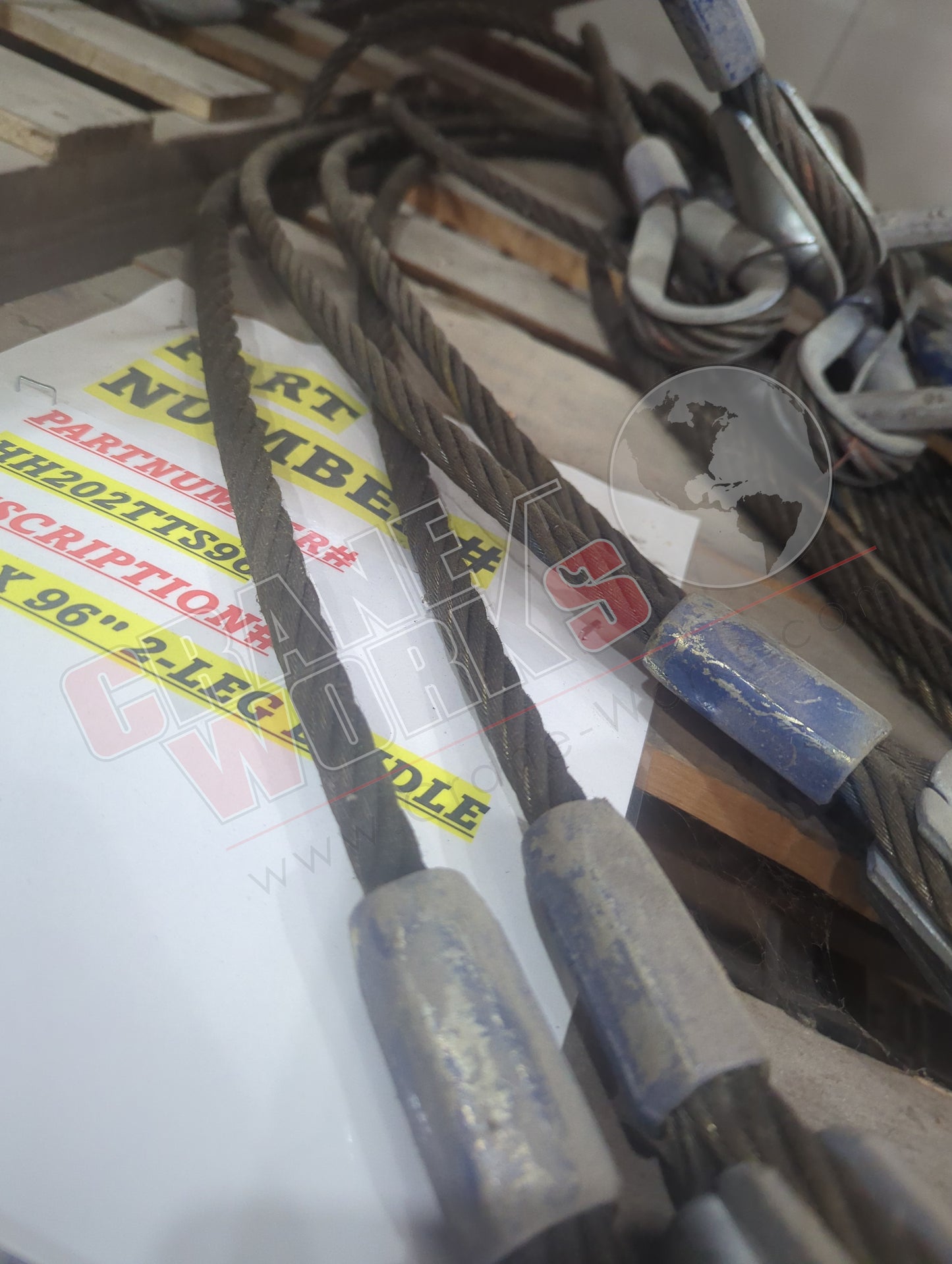 HH202TTS96 | New 1/2" X 96" 2-Leg Bridle Sling