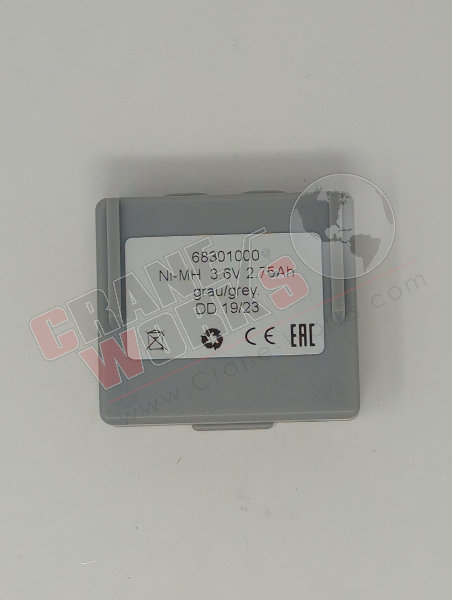 Picture of 68301000, a  New Battery Mini Nimh 3.6V / 2.75 Ah Nimh 10-Cell, angle 2.