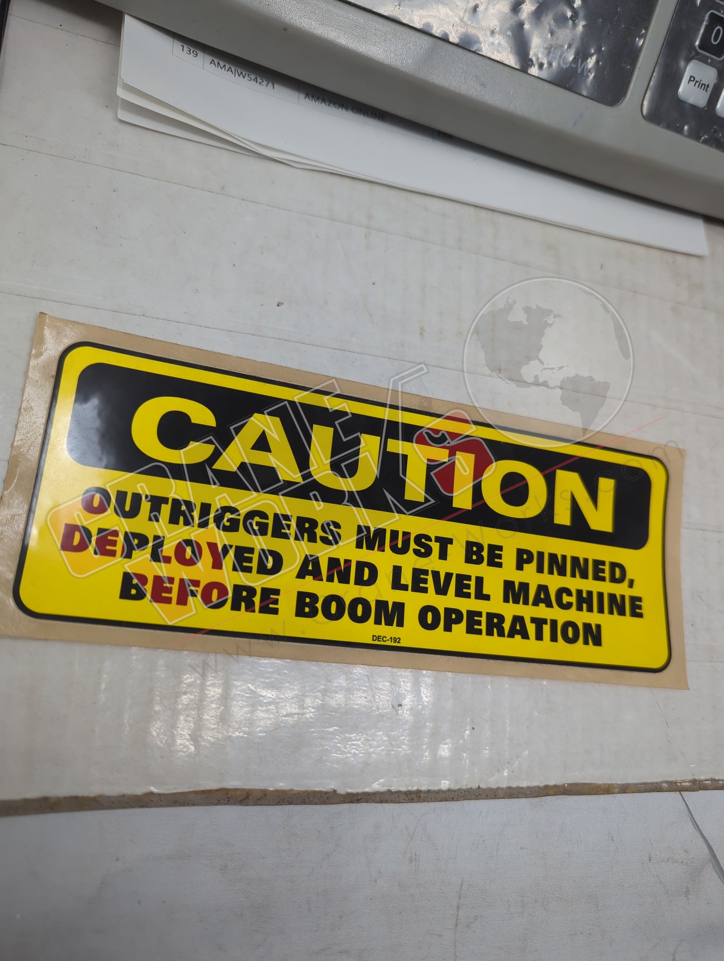 DEC-192 | New Caution Outriggers Must Be Pinned & Deployed & Lev