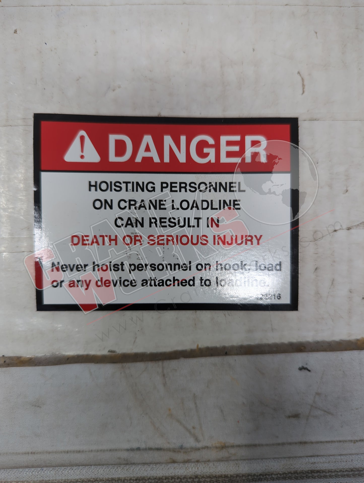 422216TU | New Warning Decal D/L