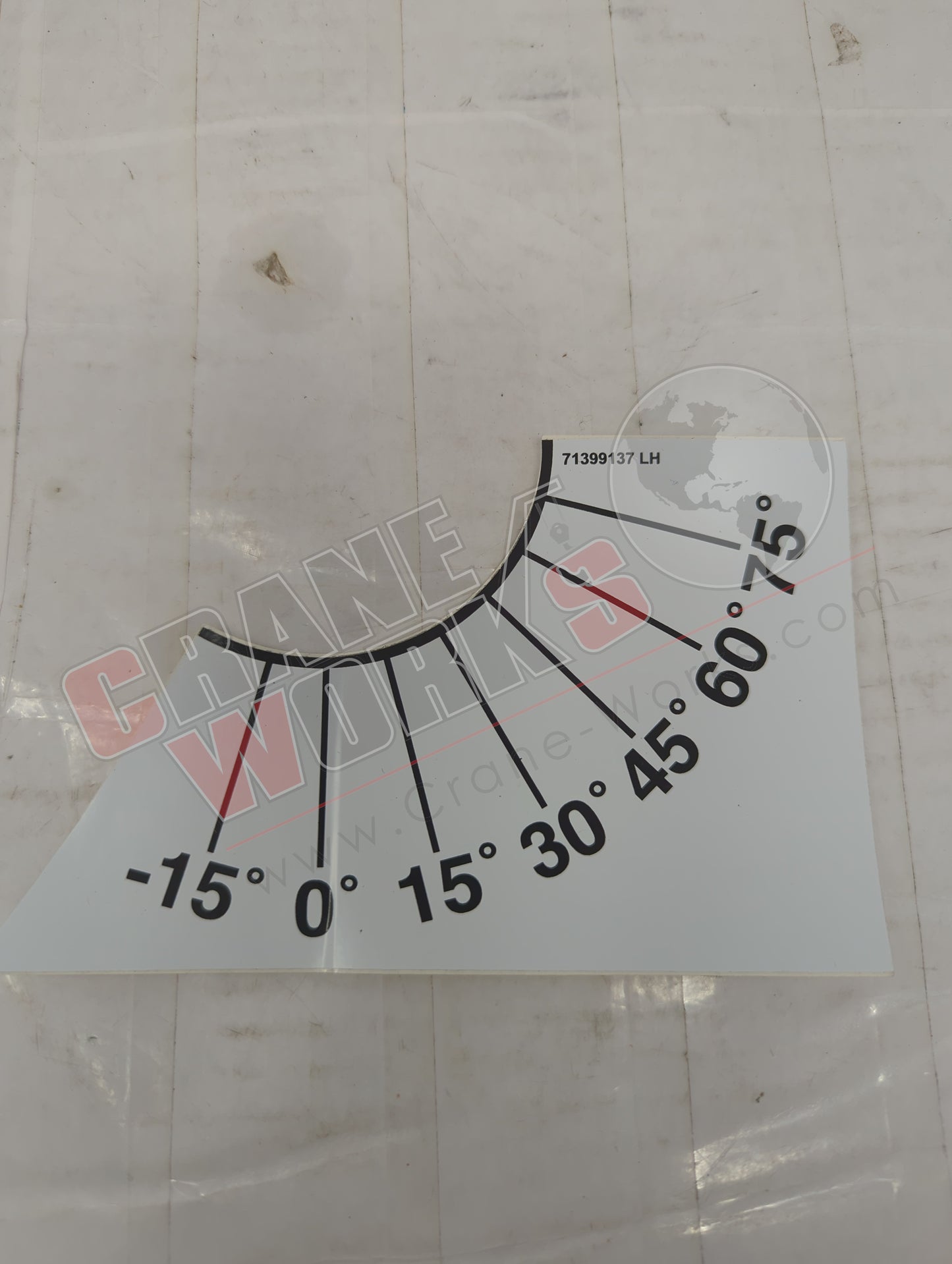 71399137 | New Decal, Angle Indicator - Lh