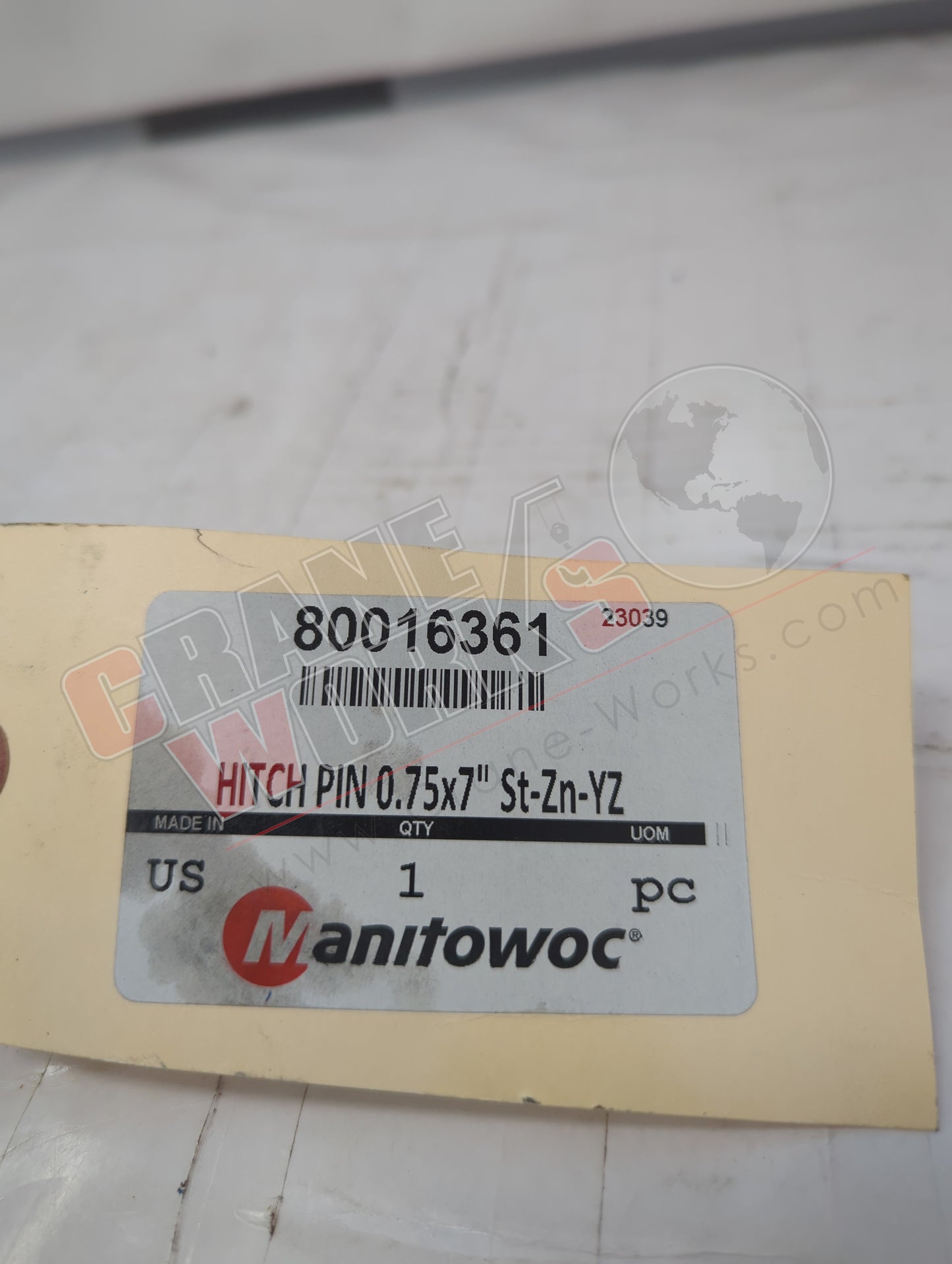 80016361 | New Hitch Pin 0.75X7" St-Zn-Yz