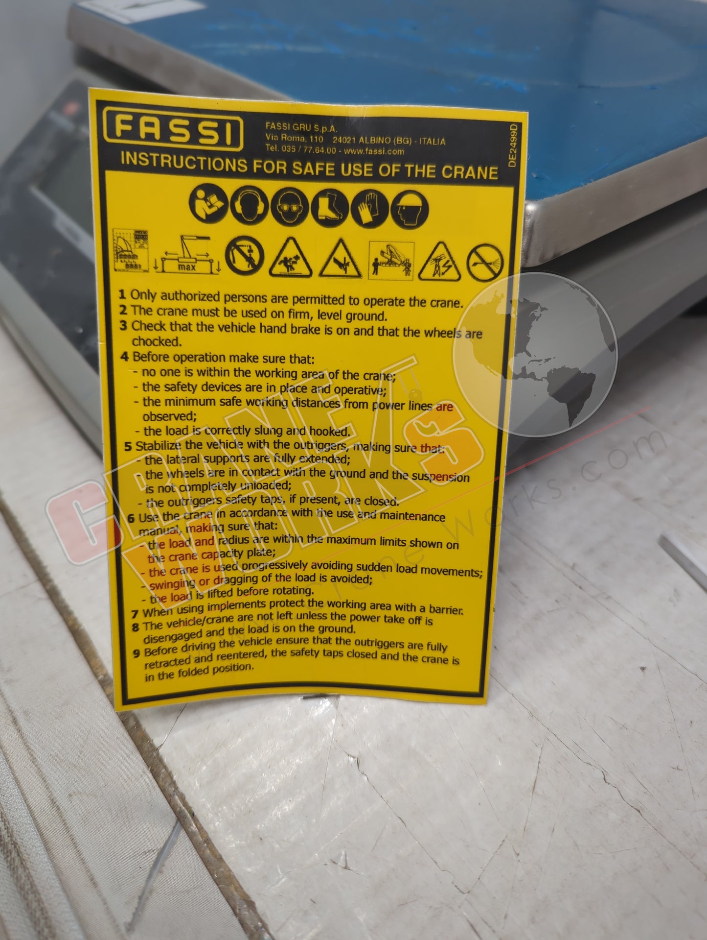 2499C | New Fassi Instructions