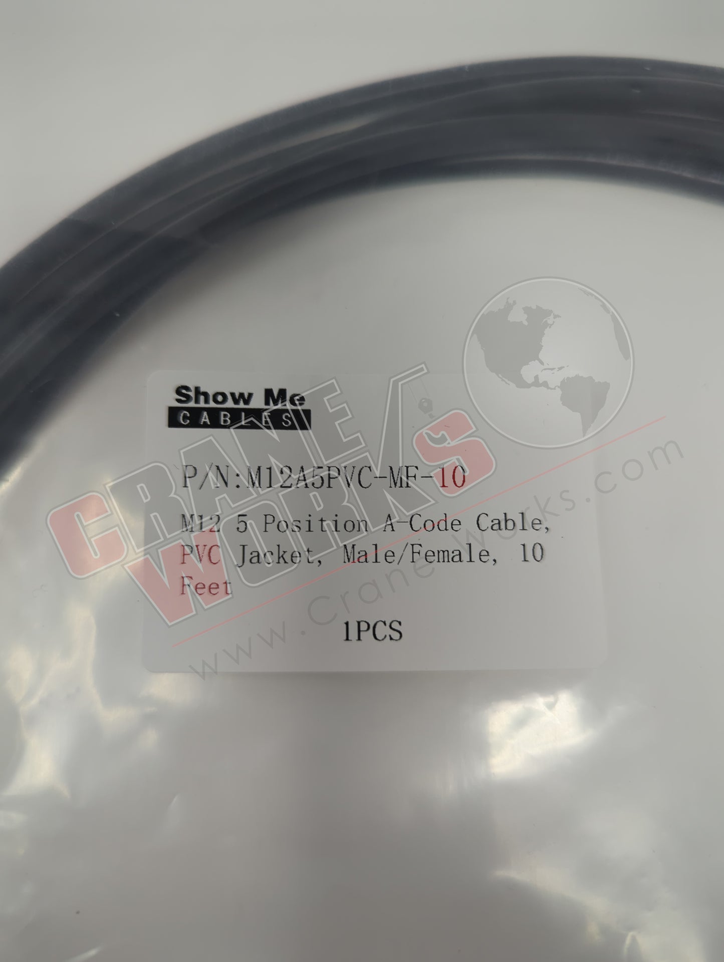 M12A5PVC-MF-10 | New M12 5 Position A-Code, Pvc Jacket, Male/Female, 10