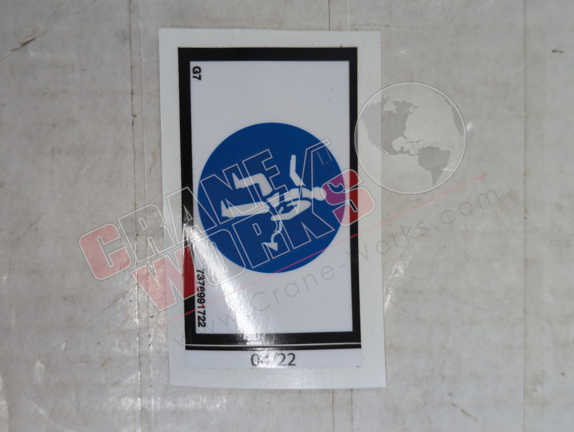 Picture of 7376991722, a  New Decal - Wear Body Harness, angle 2.