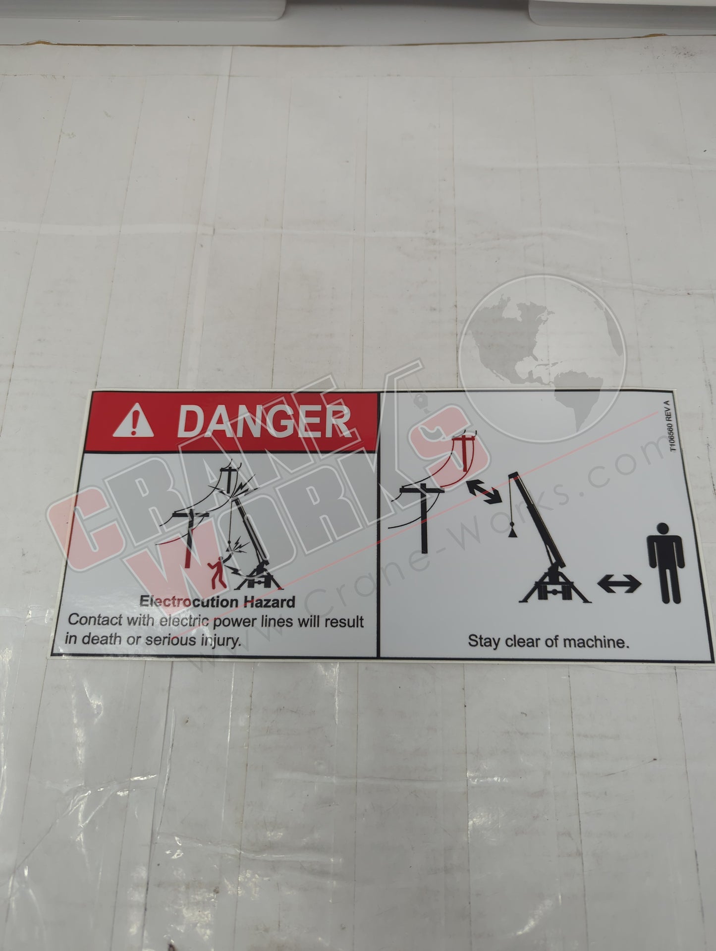 T106560 | New Decal, Electrocution Hazard