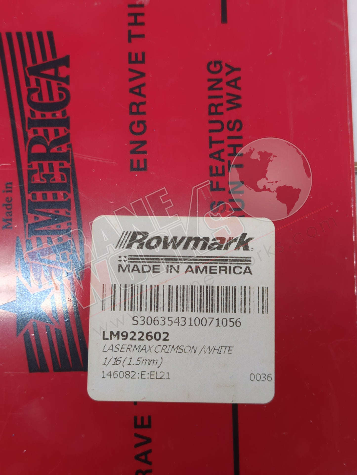 LM922-602 | New Plastic Engraving Plate (Red)