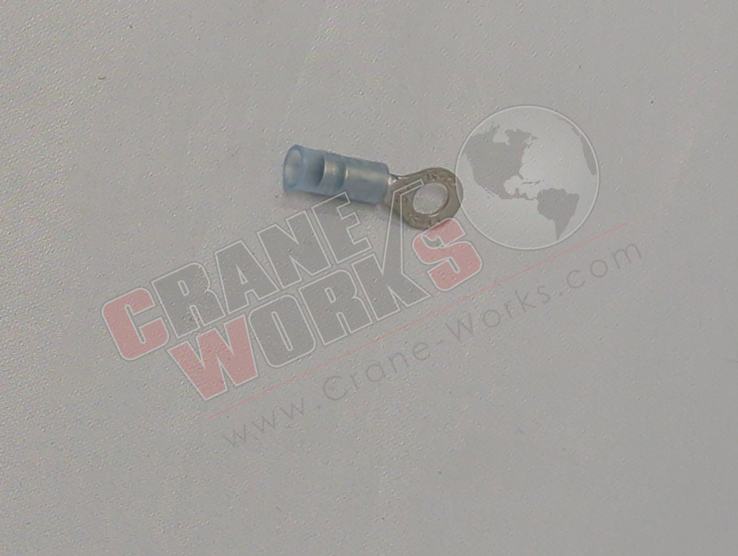 Picture of 61566352, a  New #10 16-14 Blue Ring Terminal, angle 2.