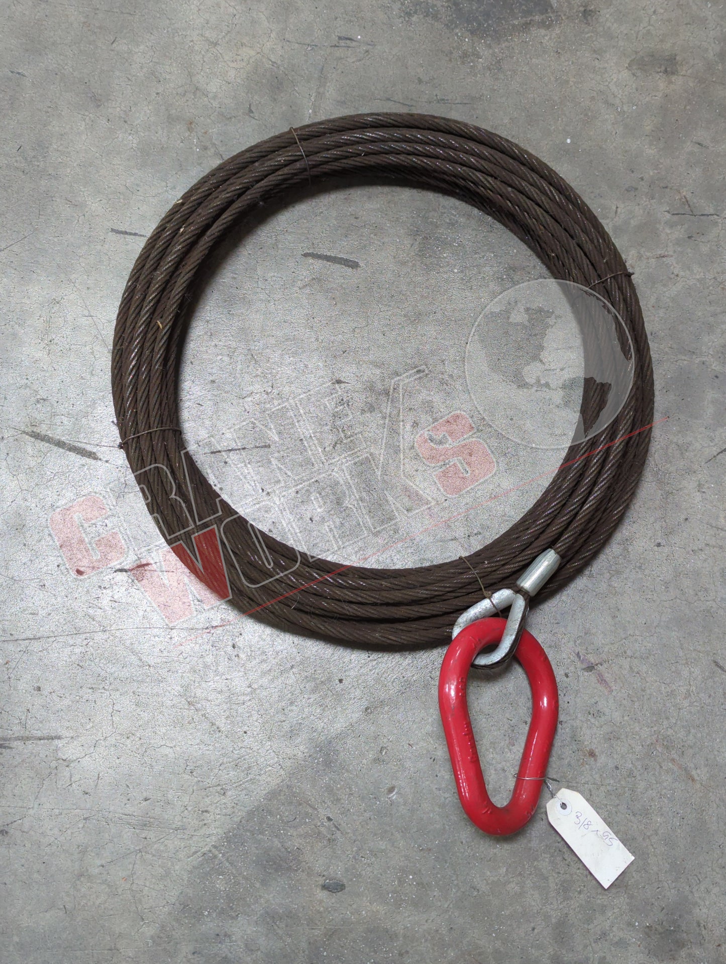 3/8"X95' W/THIMBLE | New Wire Rope Assy