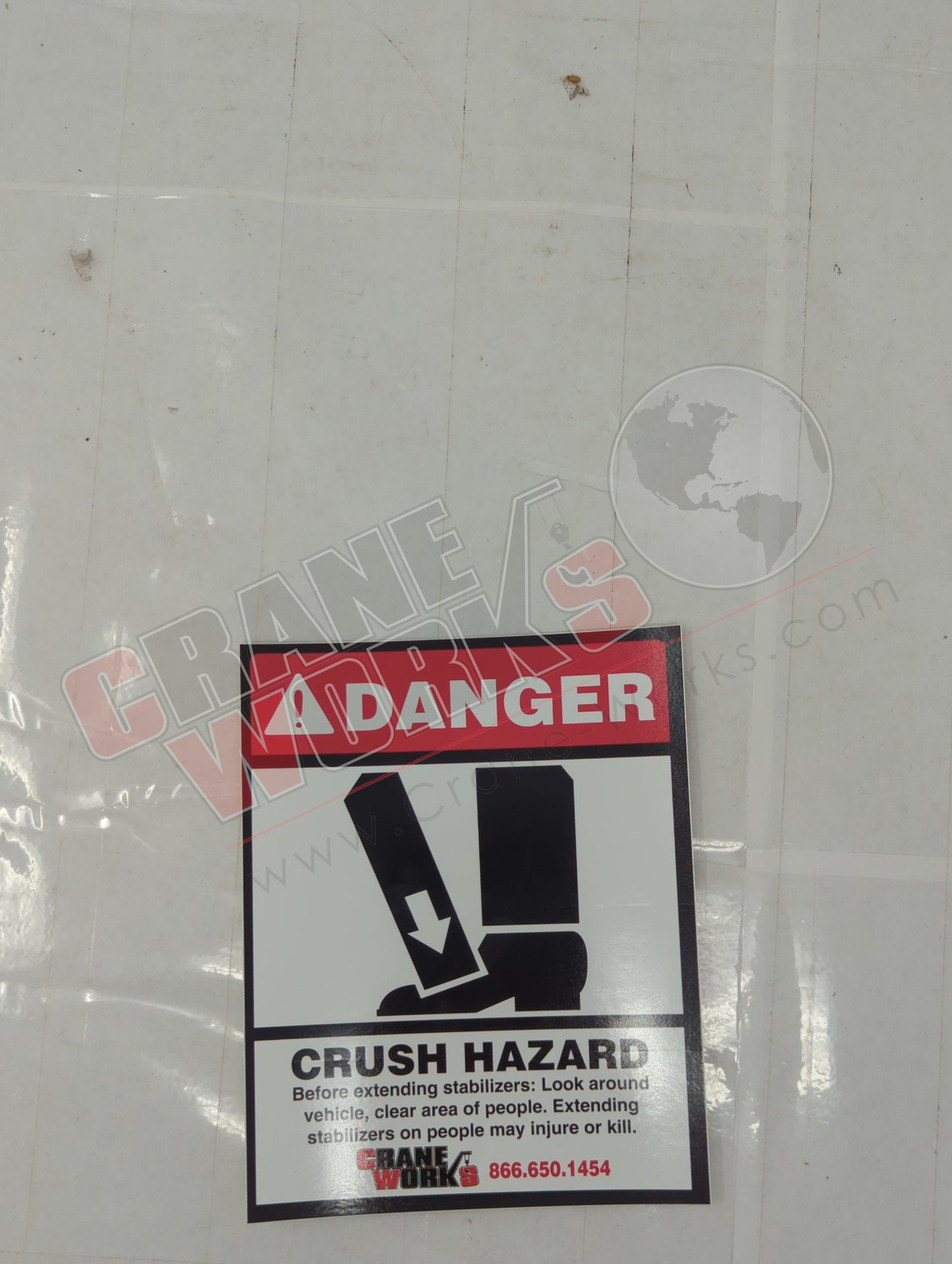 CRUSH HAZARD | New Decal, 4 X 5 Crush Hazard