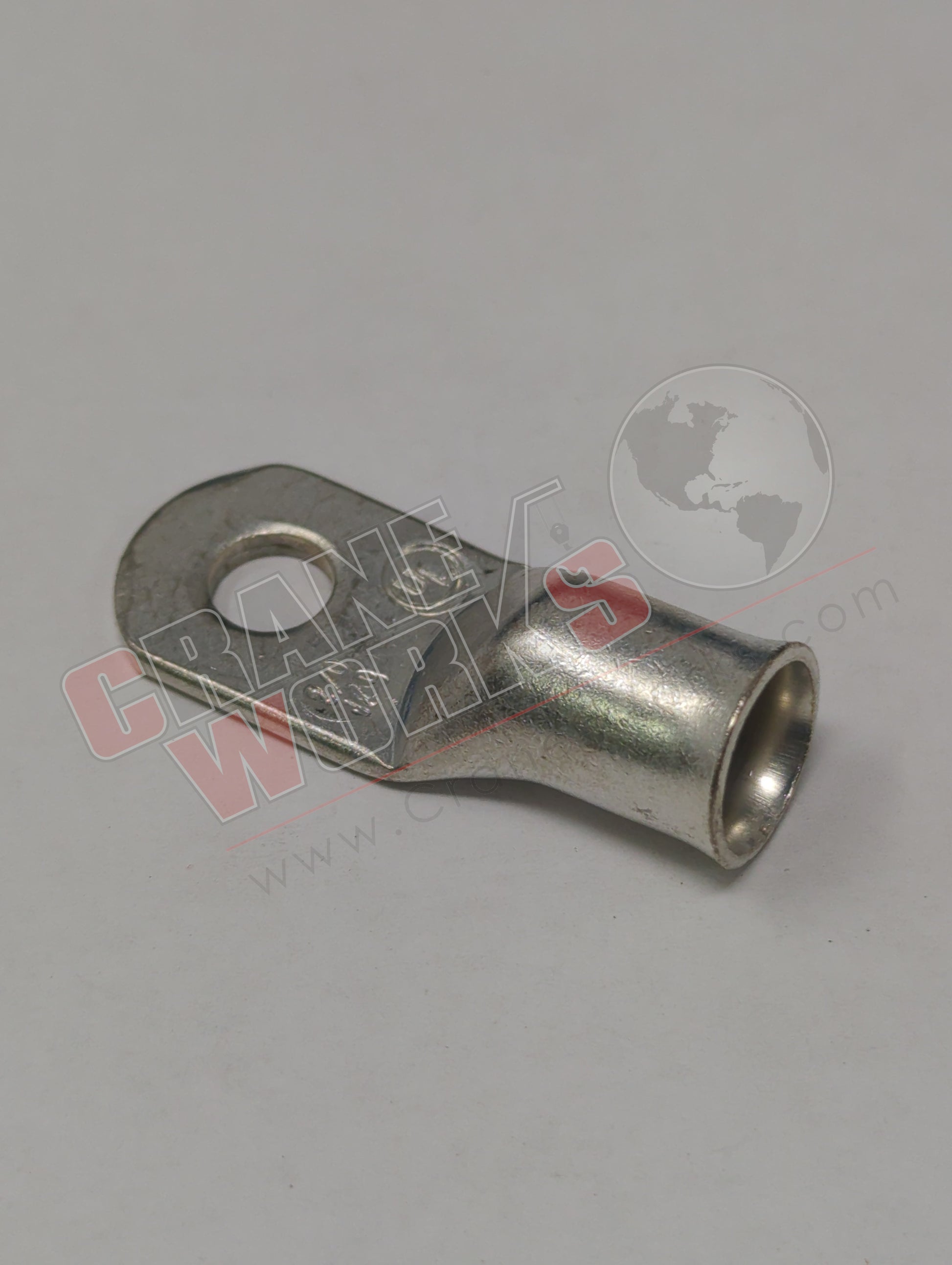 Picture of 23710, a  New Lug-Copper-Tin Plated 2/0 Ga. (43169), angle 3.