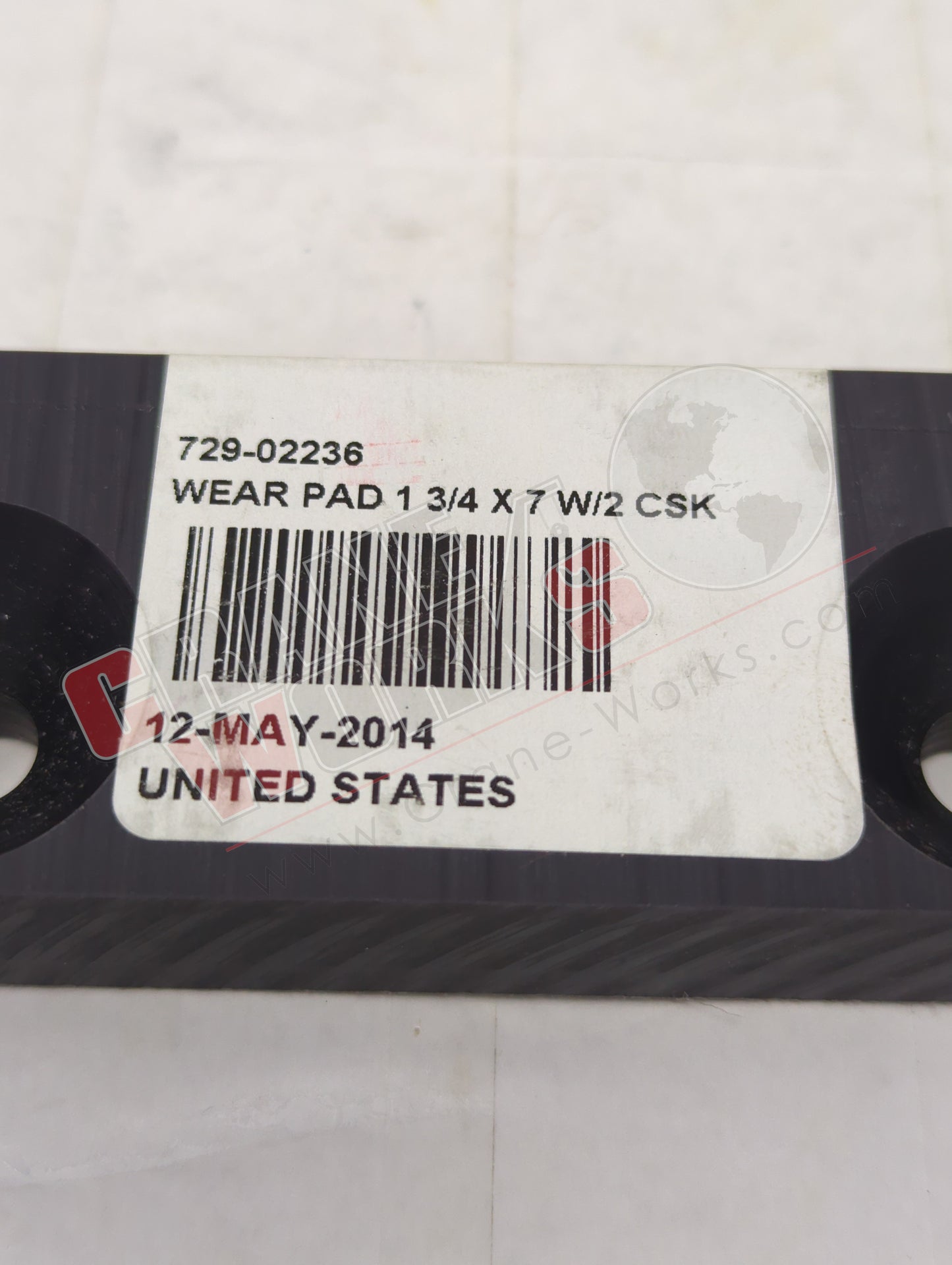 729-02236 | New Wear Pad 1 3/4 X W/2 Csk