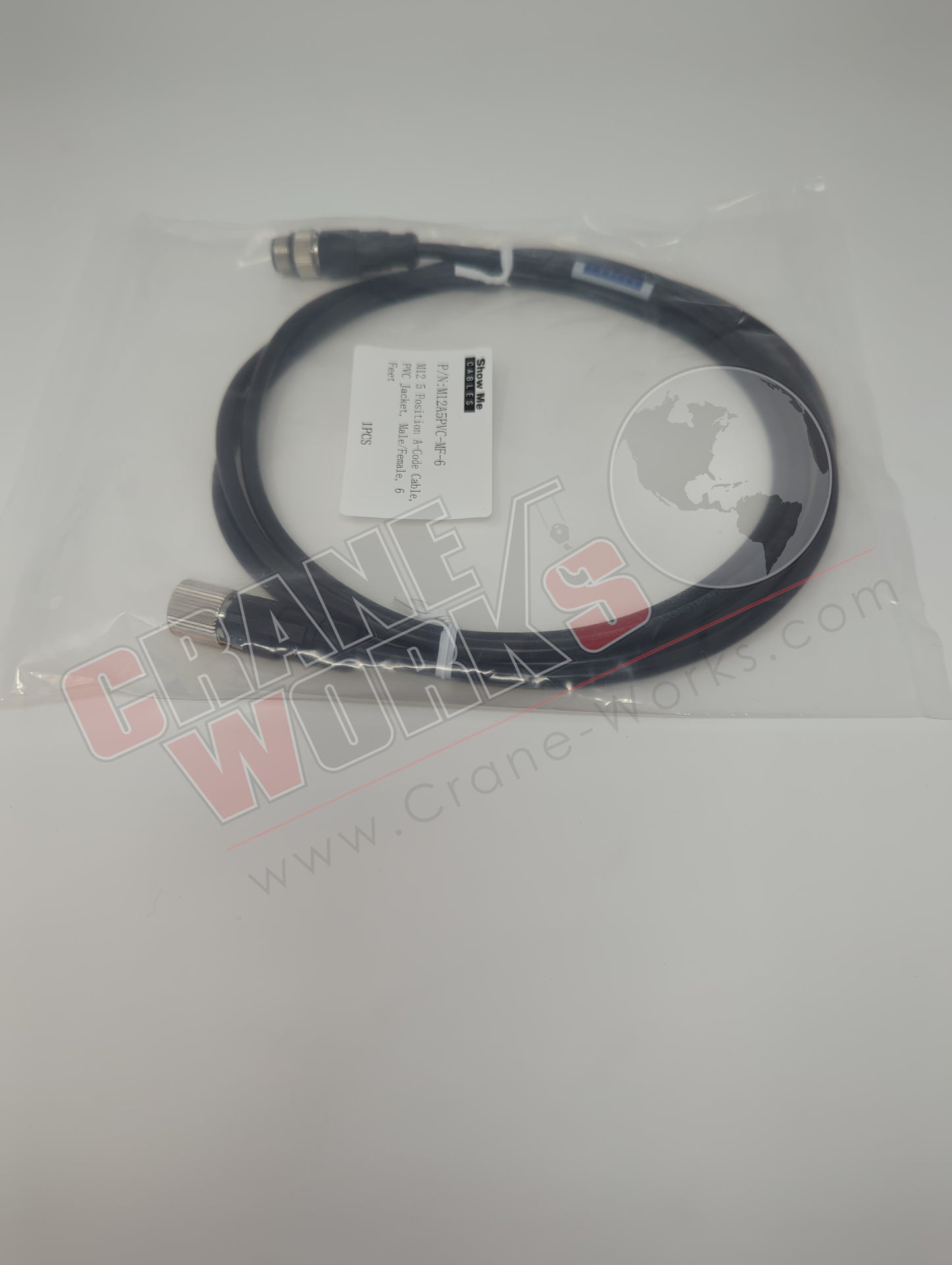 M12A5PVC-MF-6 | New M12 5 Position A-Code, Pvc Jacket, Male/Female, 6