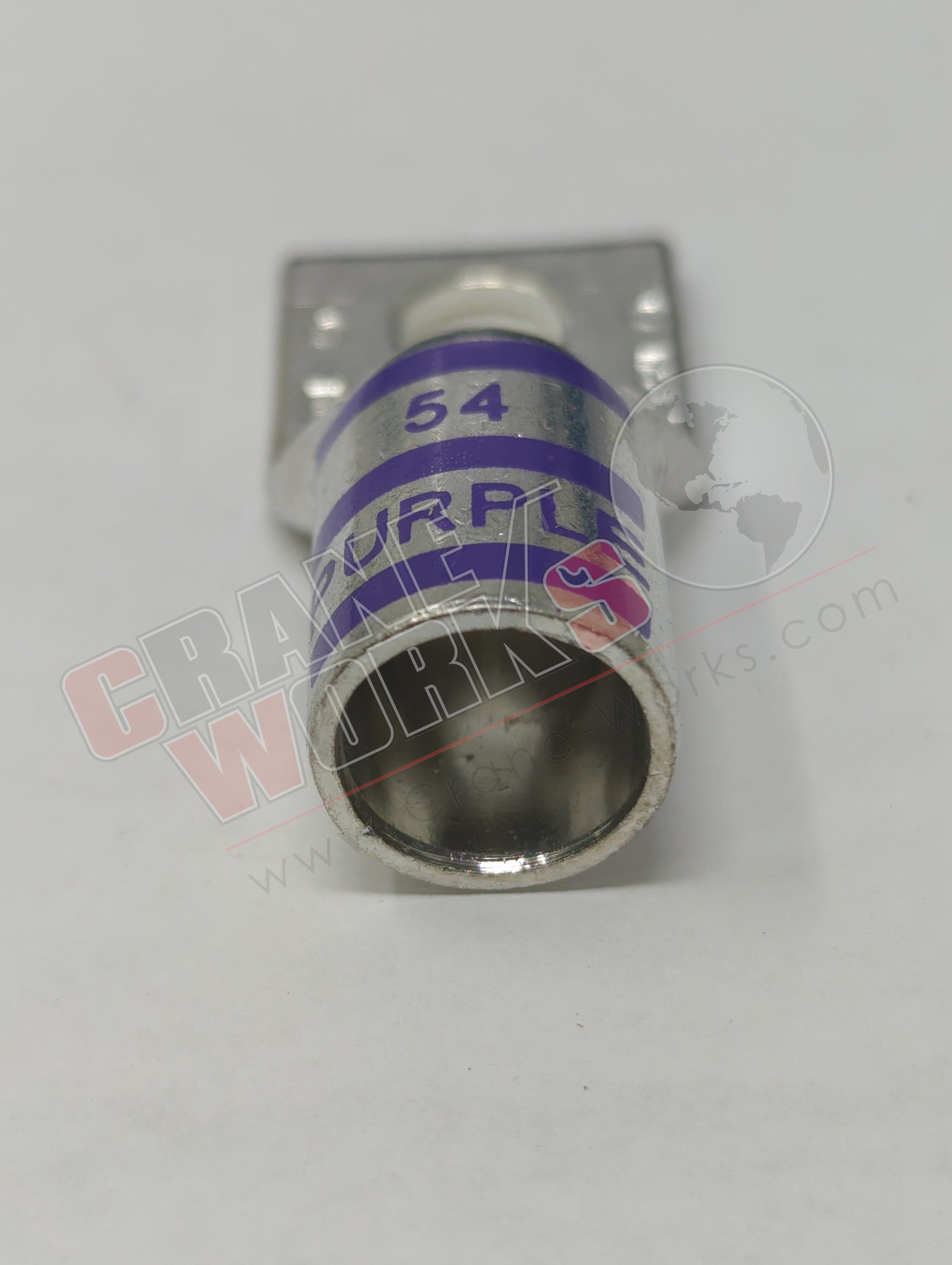 Picture of 17222, a  New Term-One Hole Lug 4/0 Ga. 3/8" Stud (44455), angle 3.