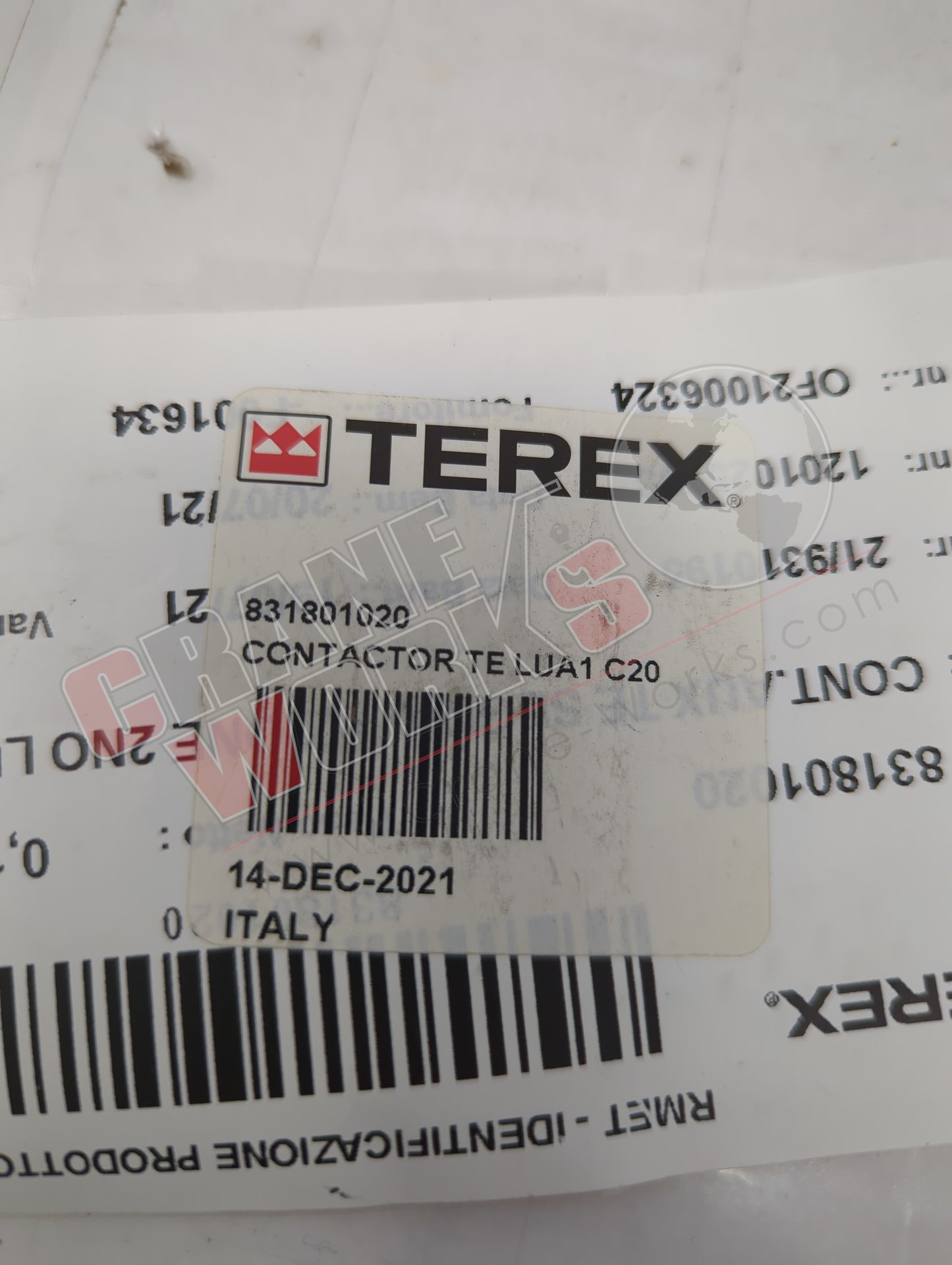 831801020 | New Contact Assy, Elec *Note*