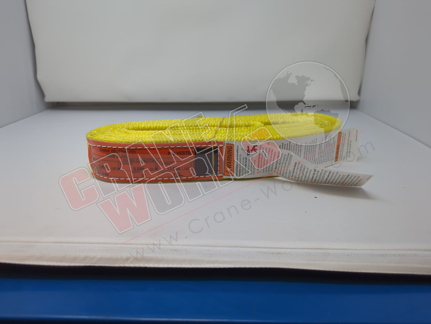 EE-2-92PX12' | New 2"X12' Two Ply Polyester Sling With Flat Eyes