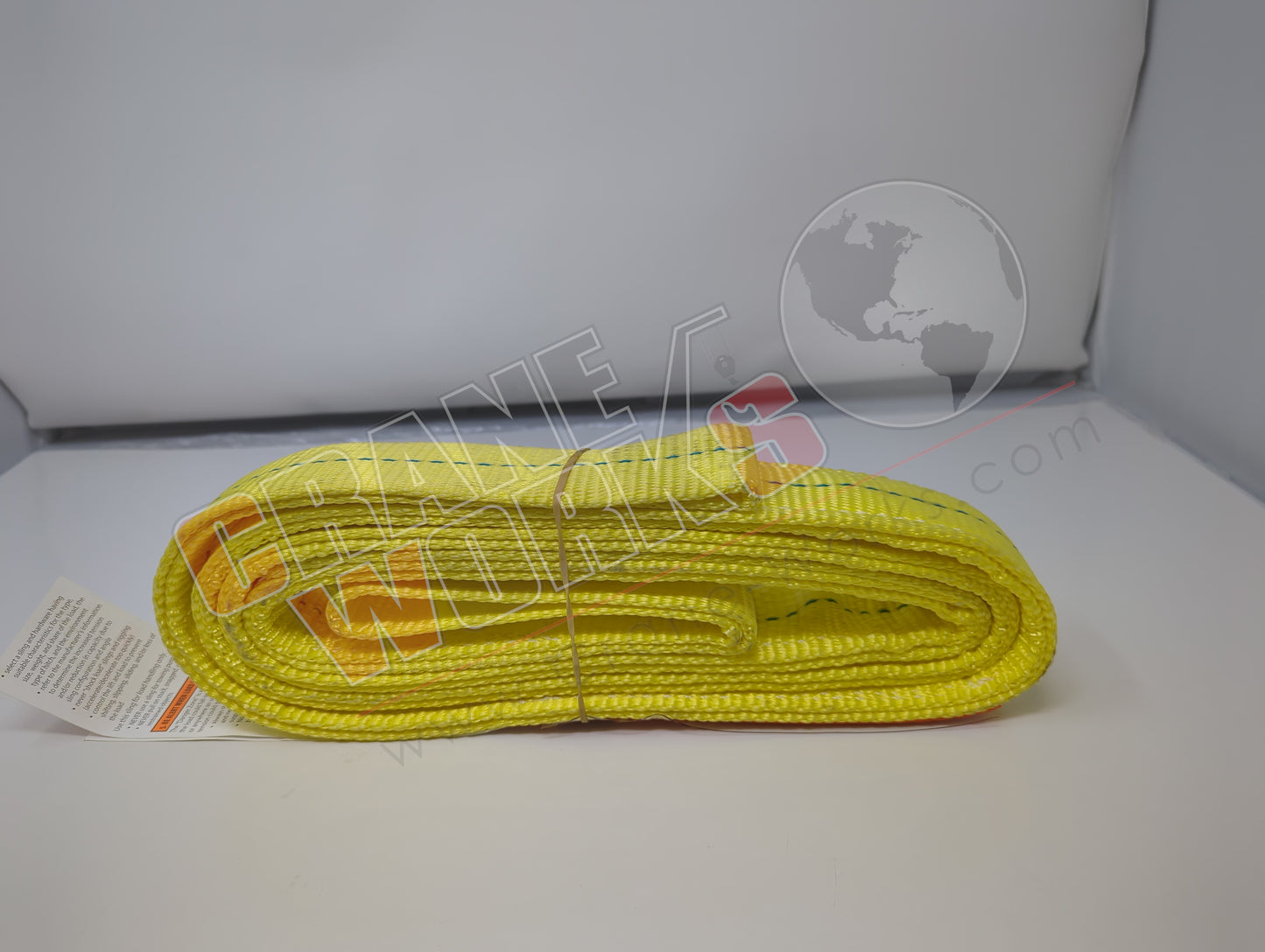 EE-2-92PX8' | New 2" X 8' Two Ply Polyester Sling With Flat Eyes