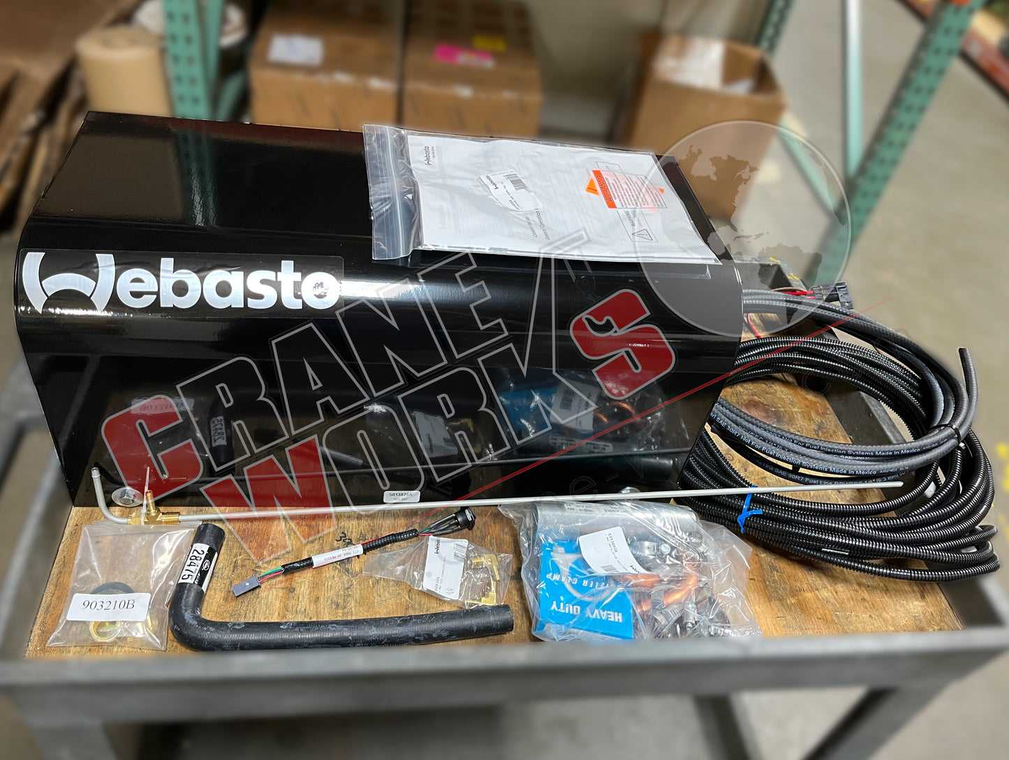 Picture of 5013833A, 24v Webasto heater unit and all included accessories.