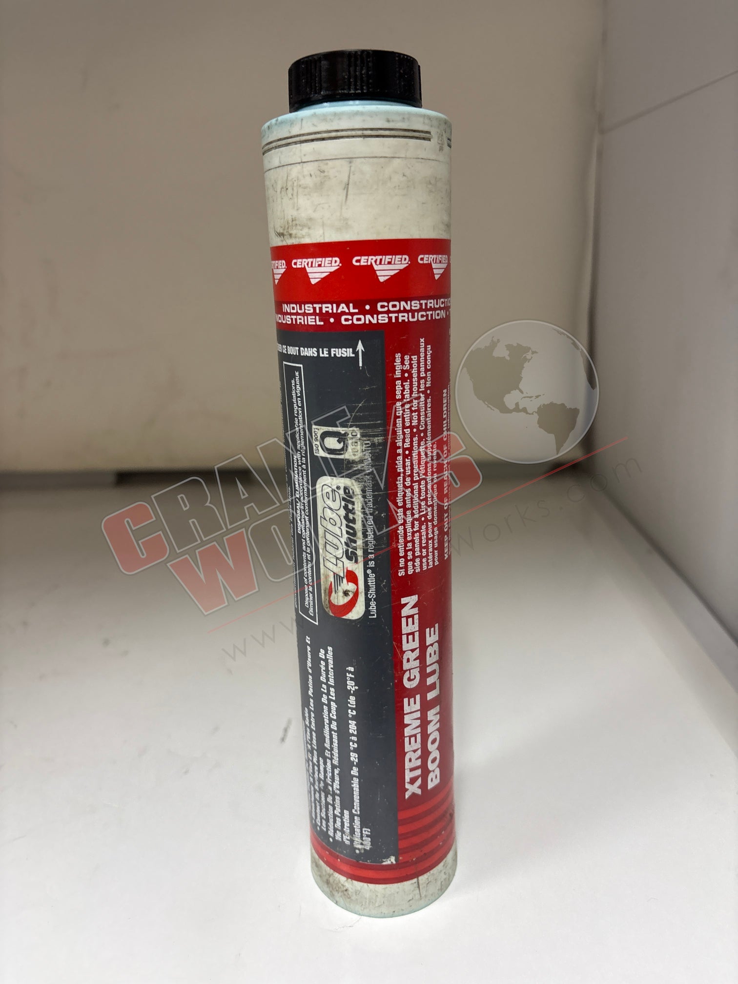 Picture of 12090651, a  New Extreme Green Grease Cartridge, angle 2.