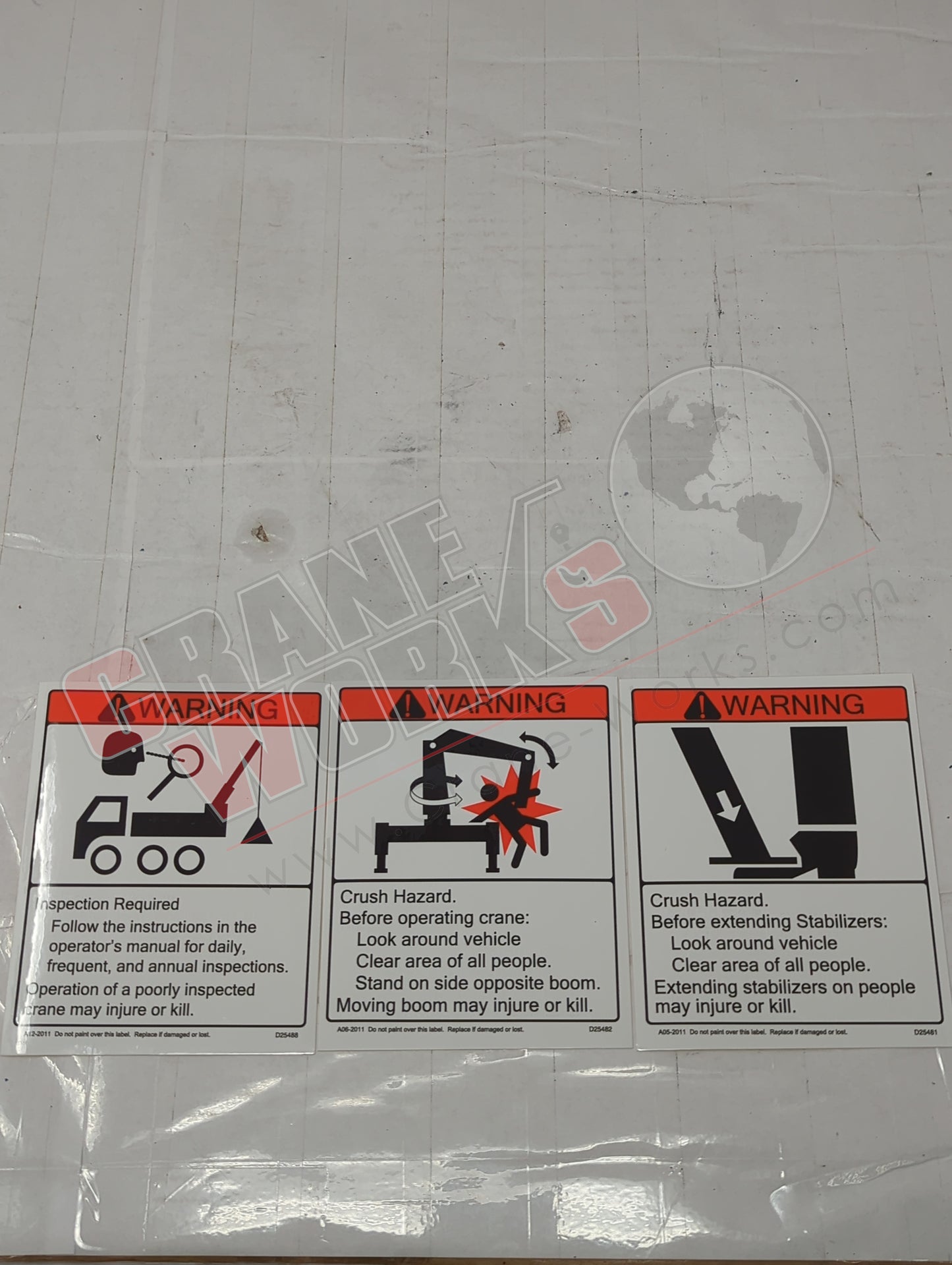 D23628 | New Crane Warning Decal Kit