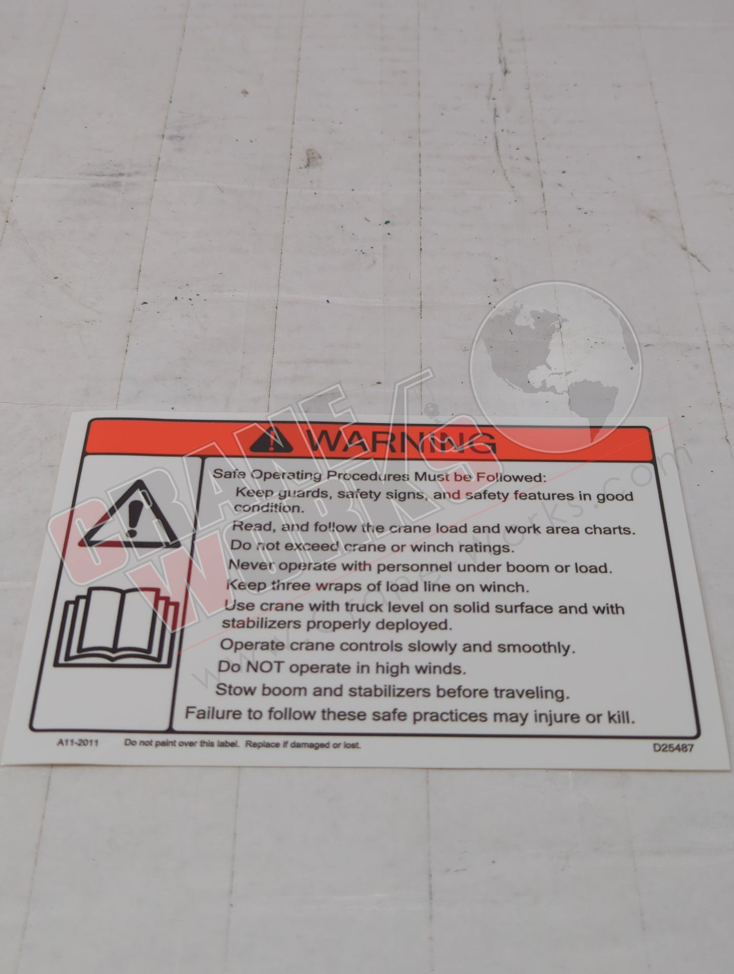 D23628 | New Crane Warning Decal Kit