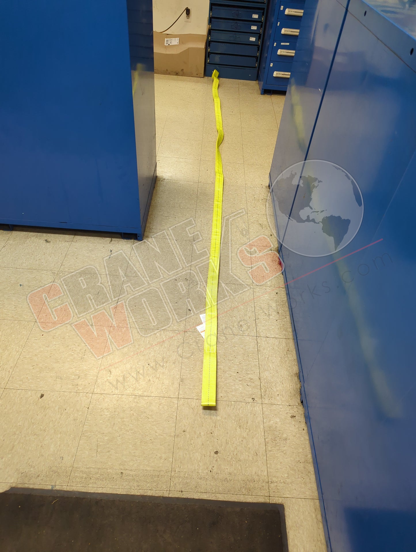 EE-2-92PX12' | New 2"X12' Two Ply Polyester Sling With Flat Eyes