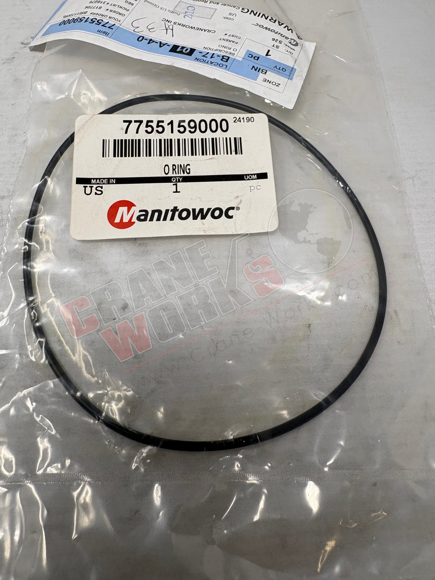 Picture of 7755159000, a  New O-Ring, angle 3.