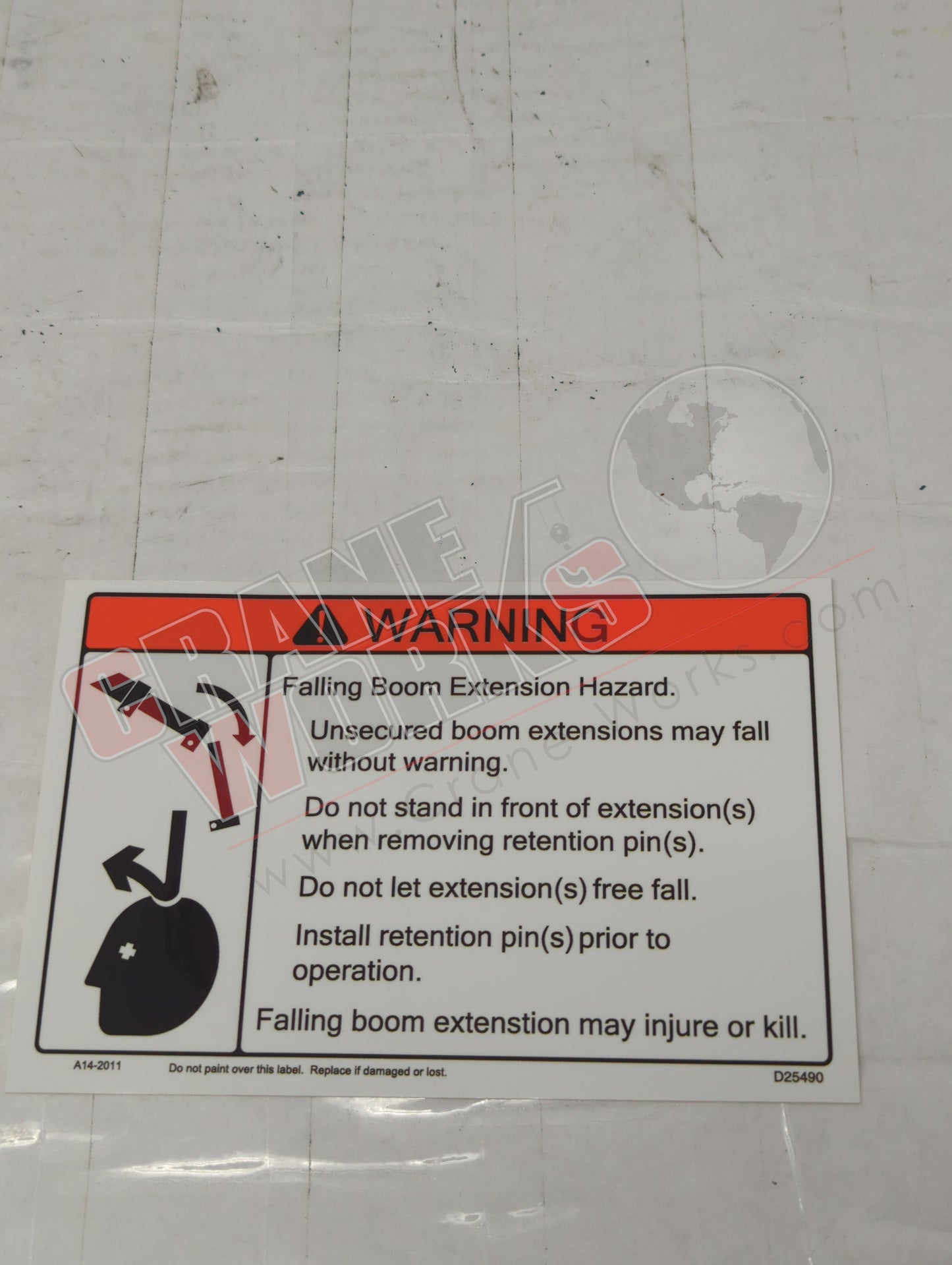 D23628 | New Crane Warning Decal Kit