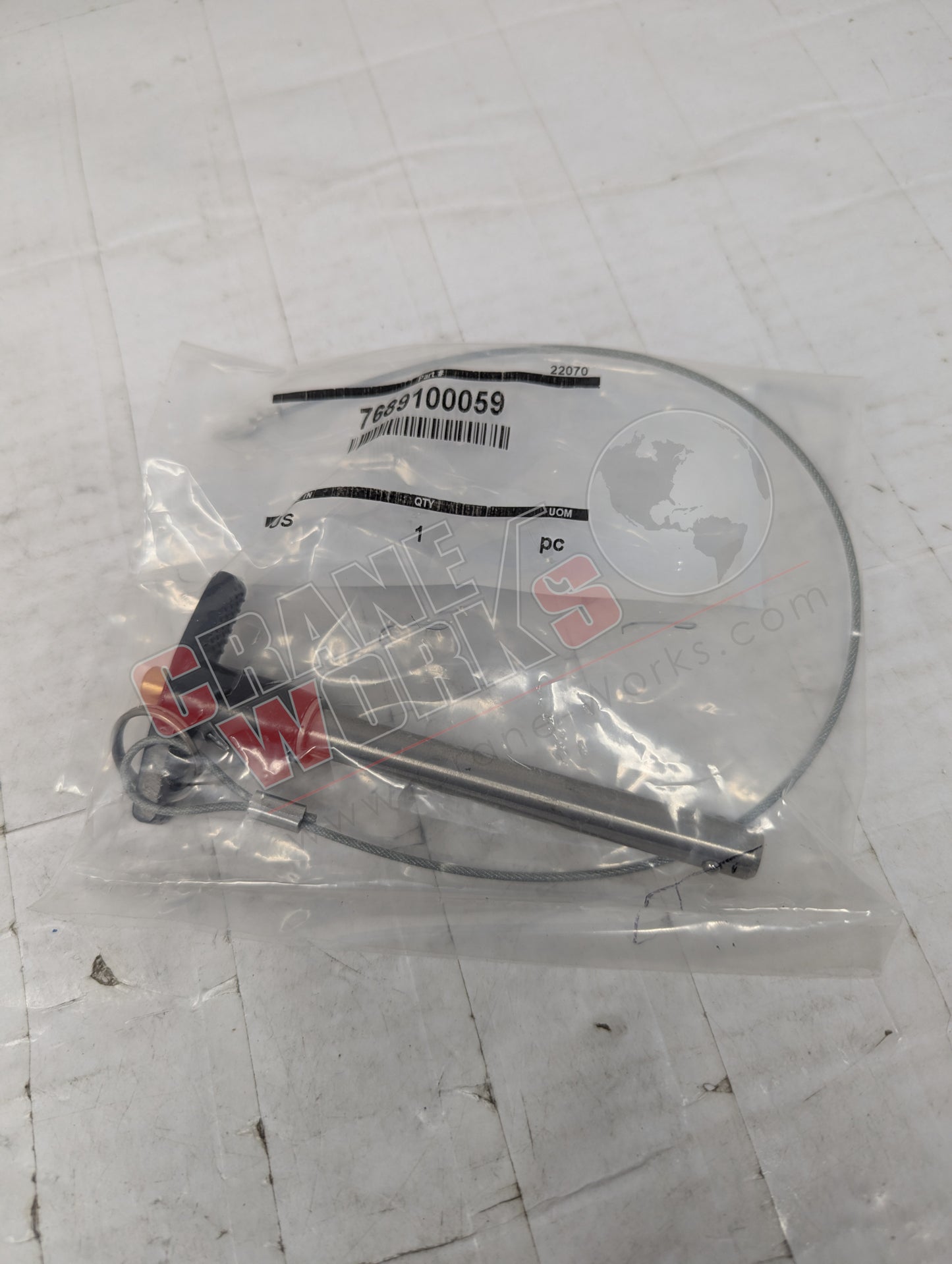 Picture of 7689100059, a  New Pin, Assy T-Handle, angle 2.