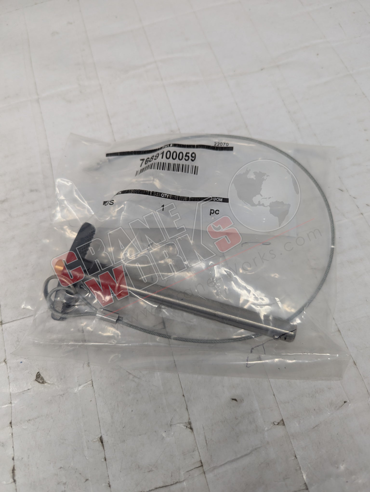 Picture of 7689100059, a  New Pin, Assy T-Handle, angle 2.
