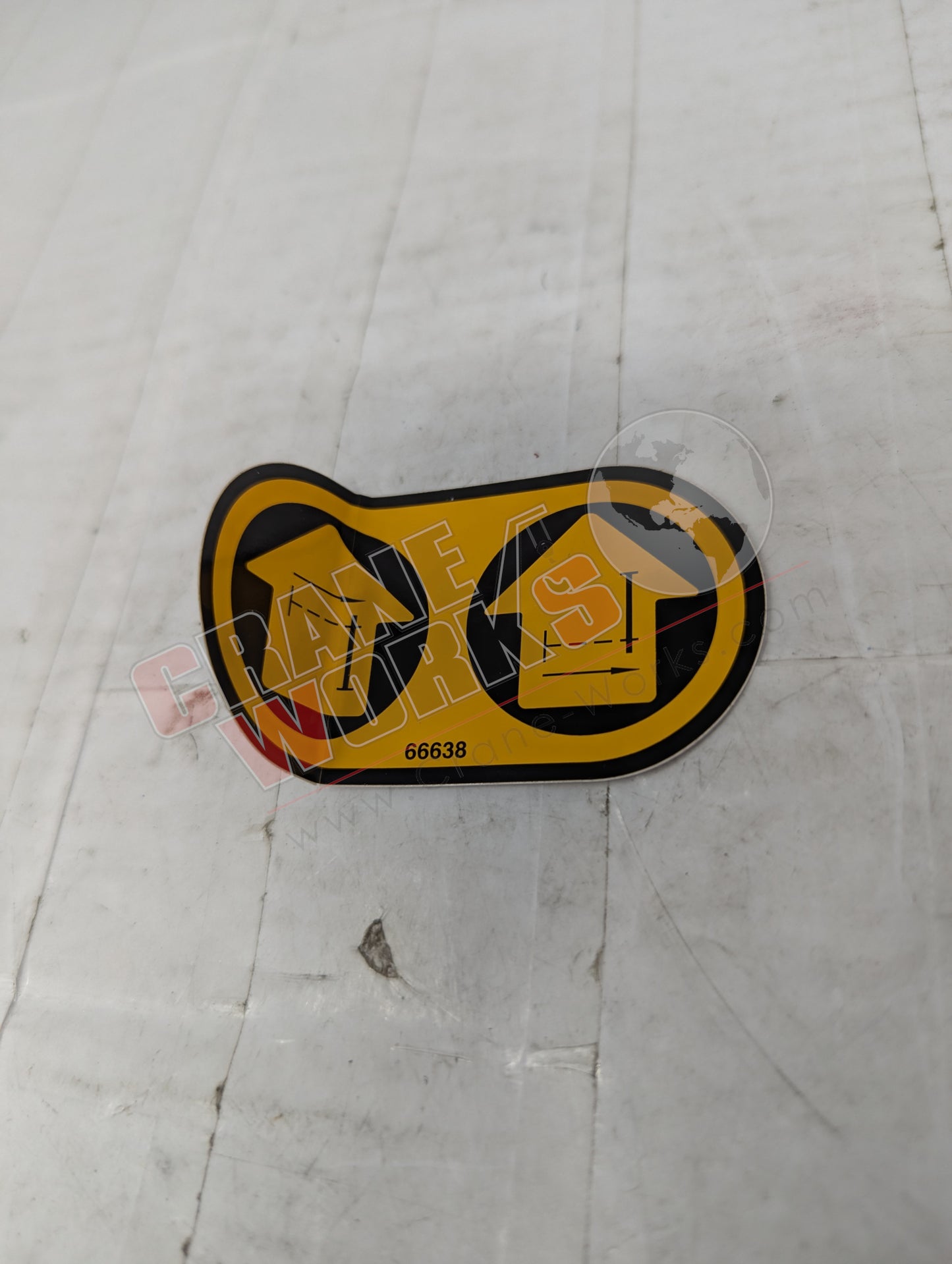 Picture of 66638, a  New Operating Decal (Stabilizers Power Down), angle 2.