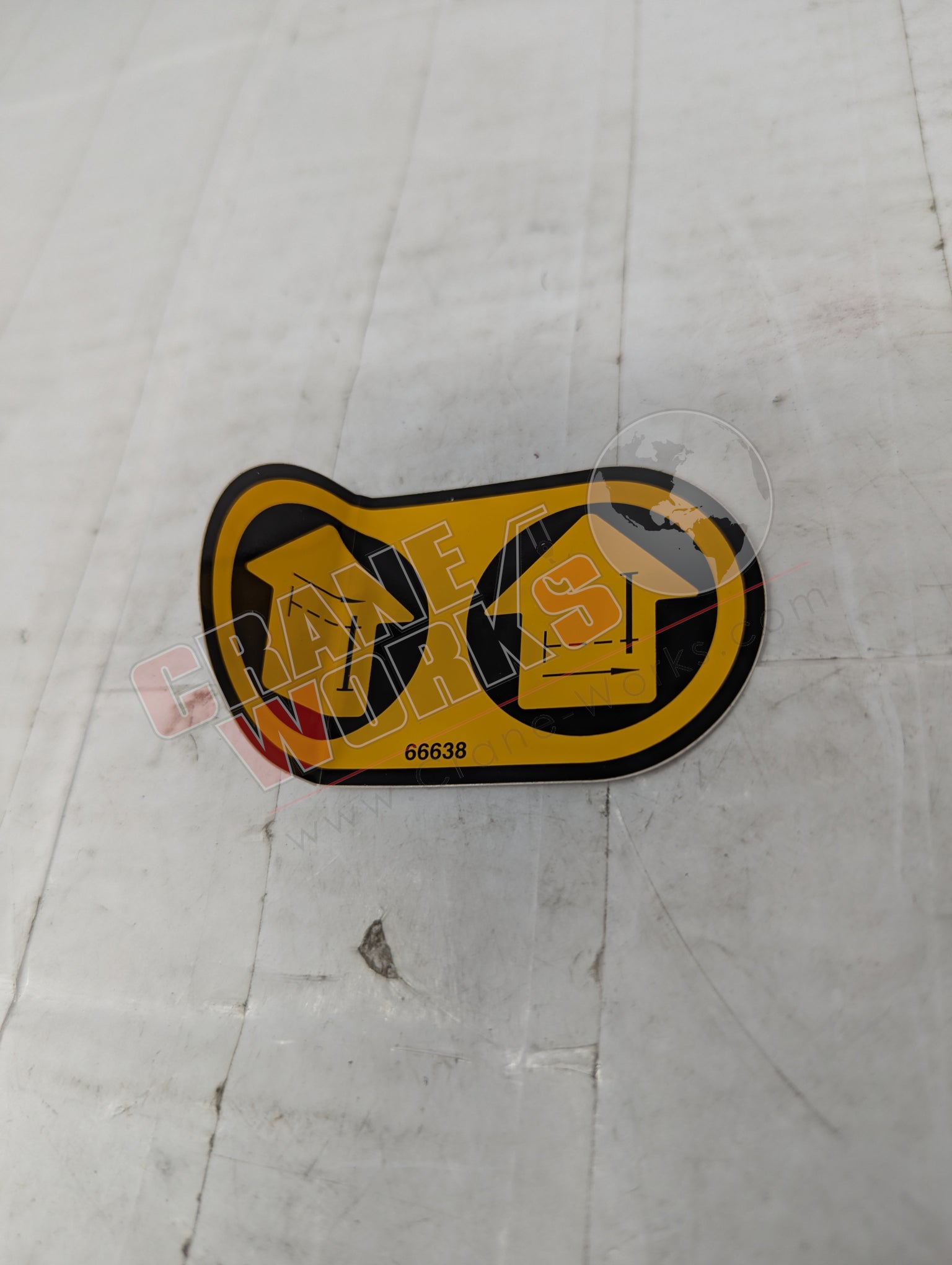 Picture of 66638, a  New Operating Decal (Stabilizers Power Down), angle 2.