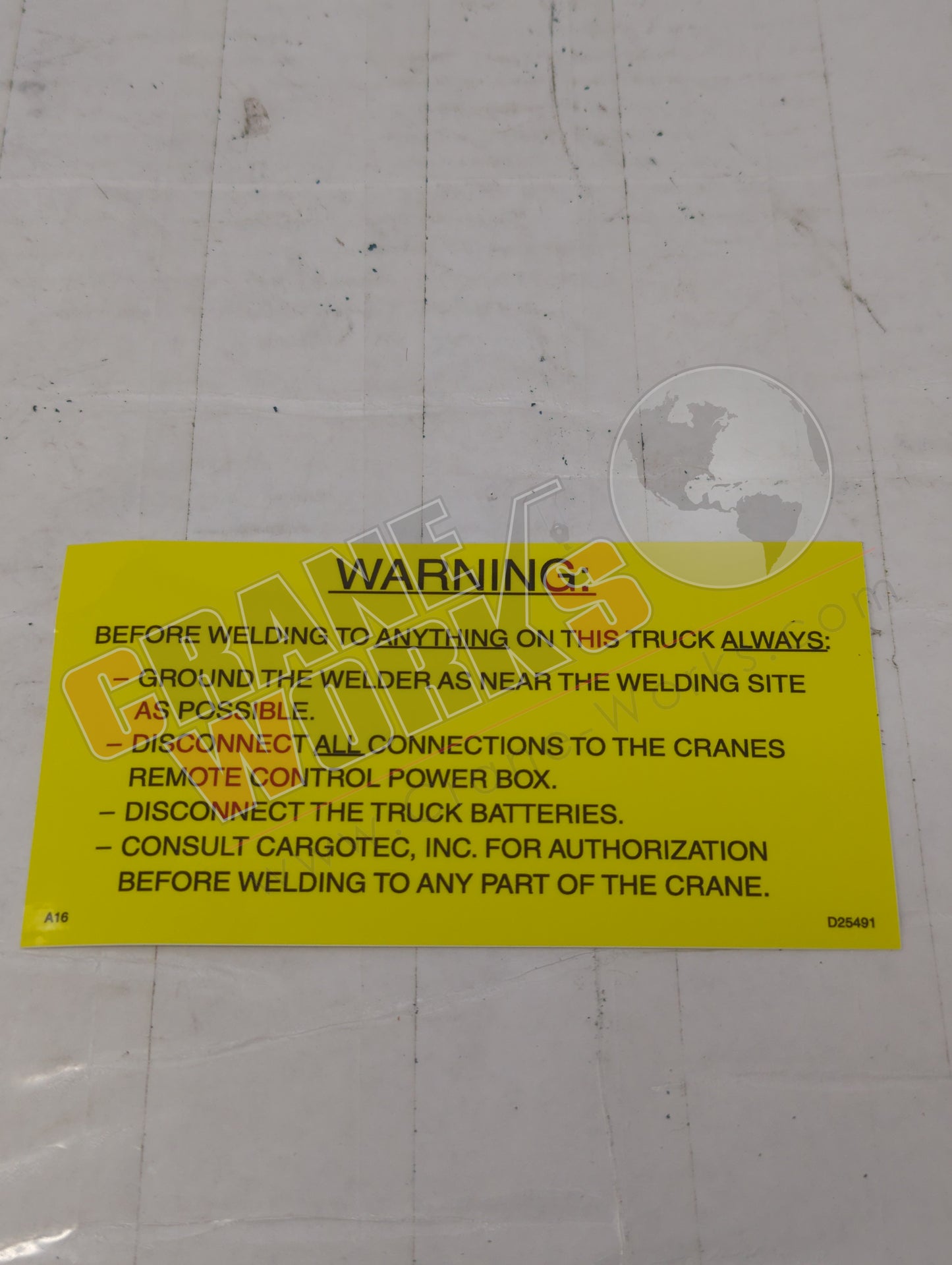 D23628 | New Crane Warning Decal Kit