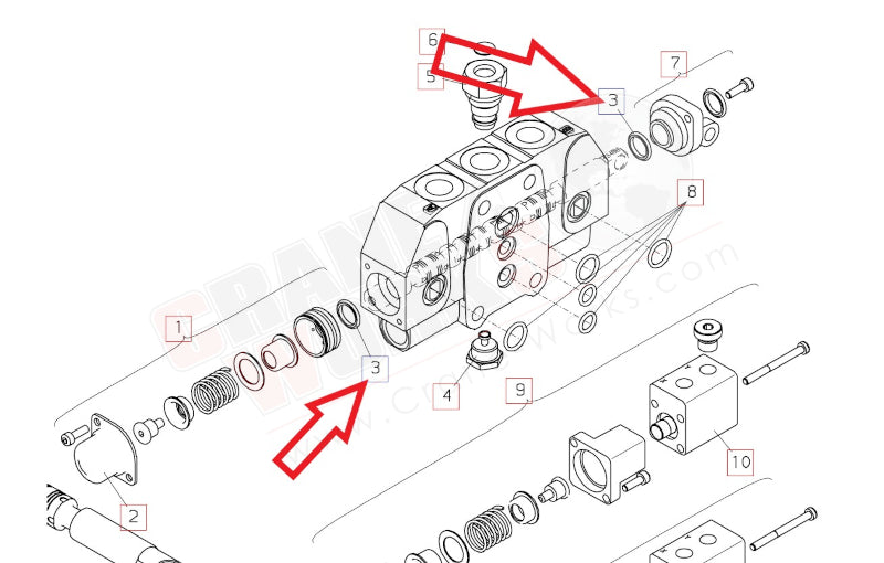 Picture of o-ring from parts catalog drawing.