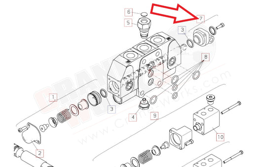 Picture of lever support from parts catalog drawing.