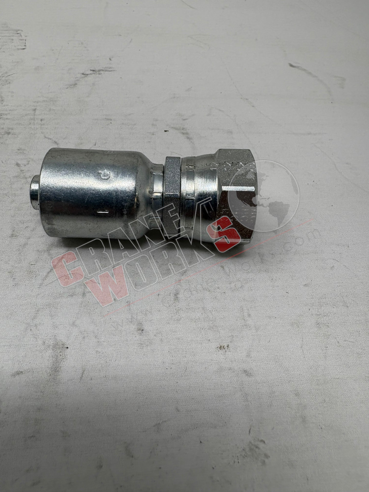 Picture of 10643-12-08, a  New -12 Fem Ti -8 Hose Strt, angle 2.