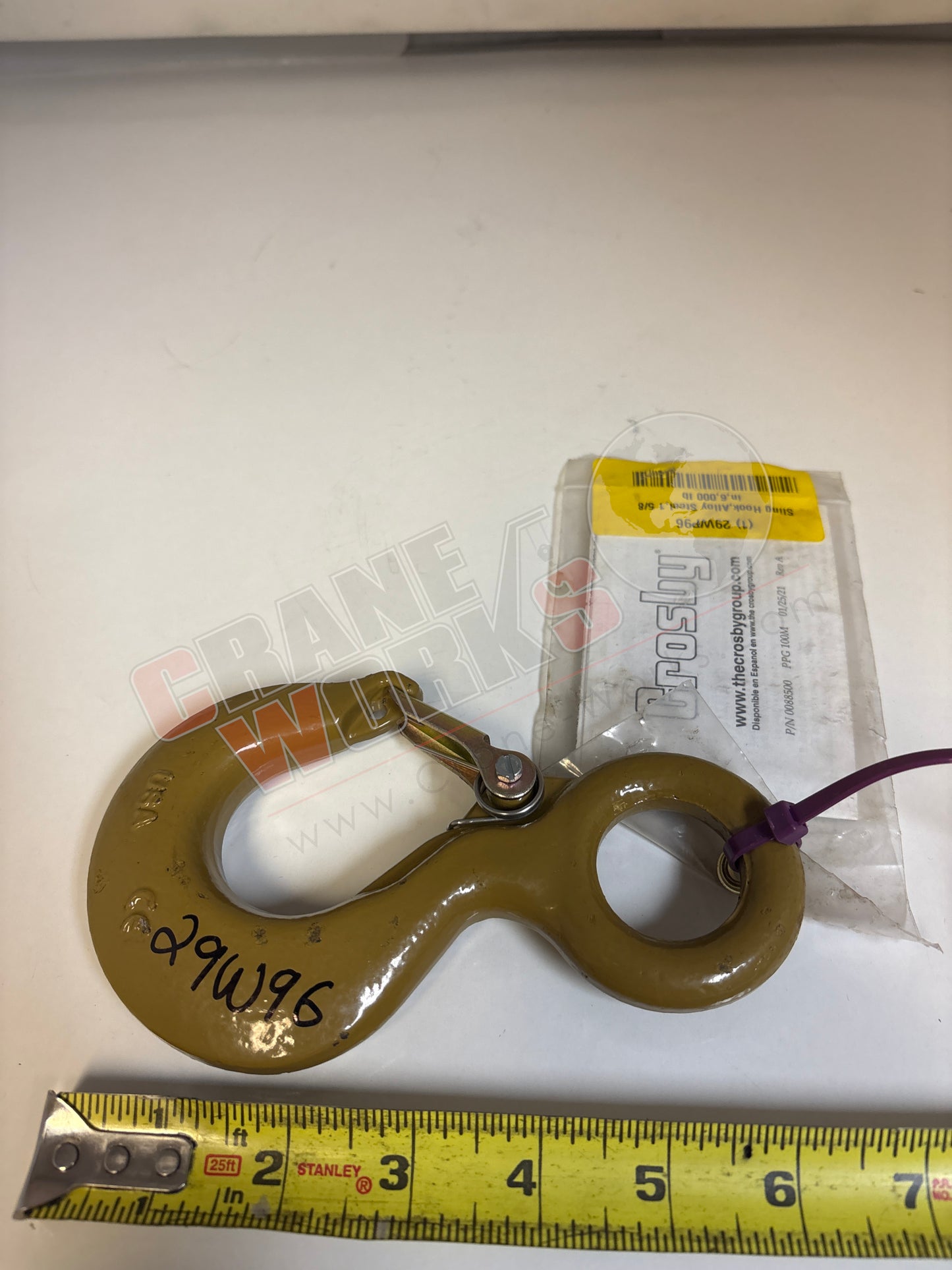 Picture of 29W96, a  New Sling Hook, 3T, angle 2.