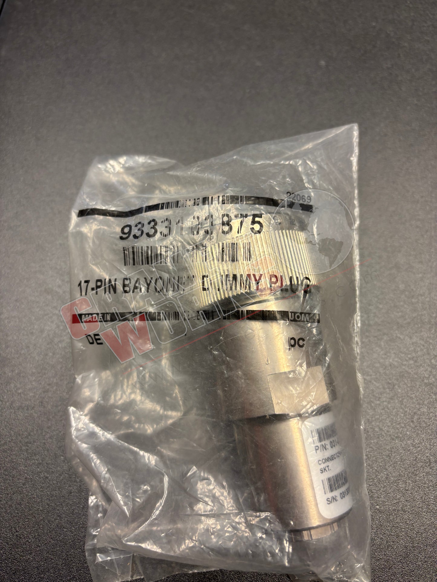 Picture of 9333103875, a  New 17-Pin Dummy Plug, angle 2.
