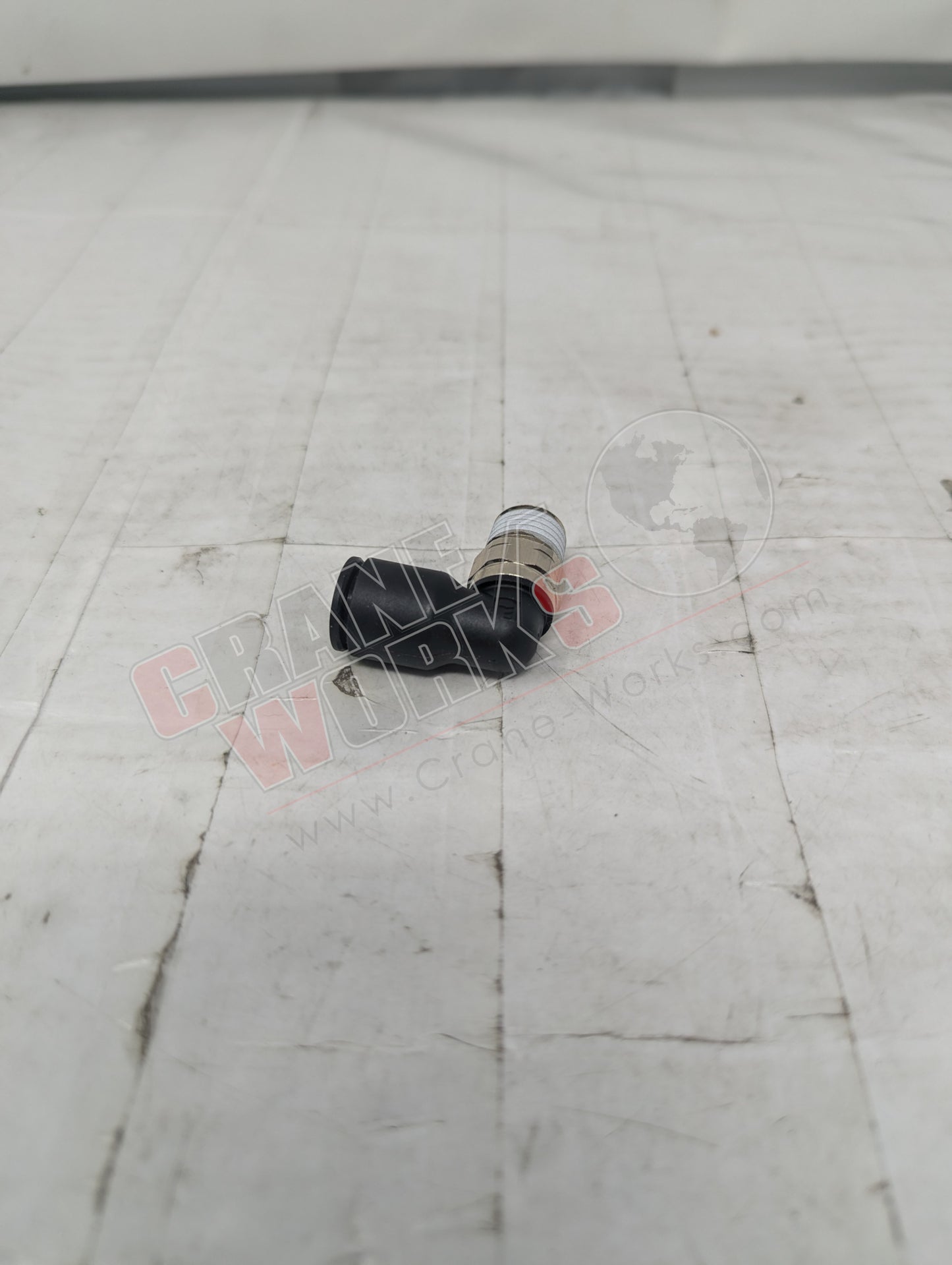 Picture of 48619126, a  New Fitting, Push-To-Connect,Elbow,3/8" Tube,1/4"Mnpt, angle 2.